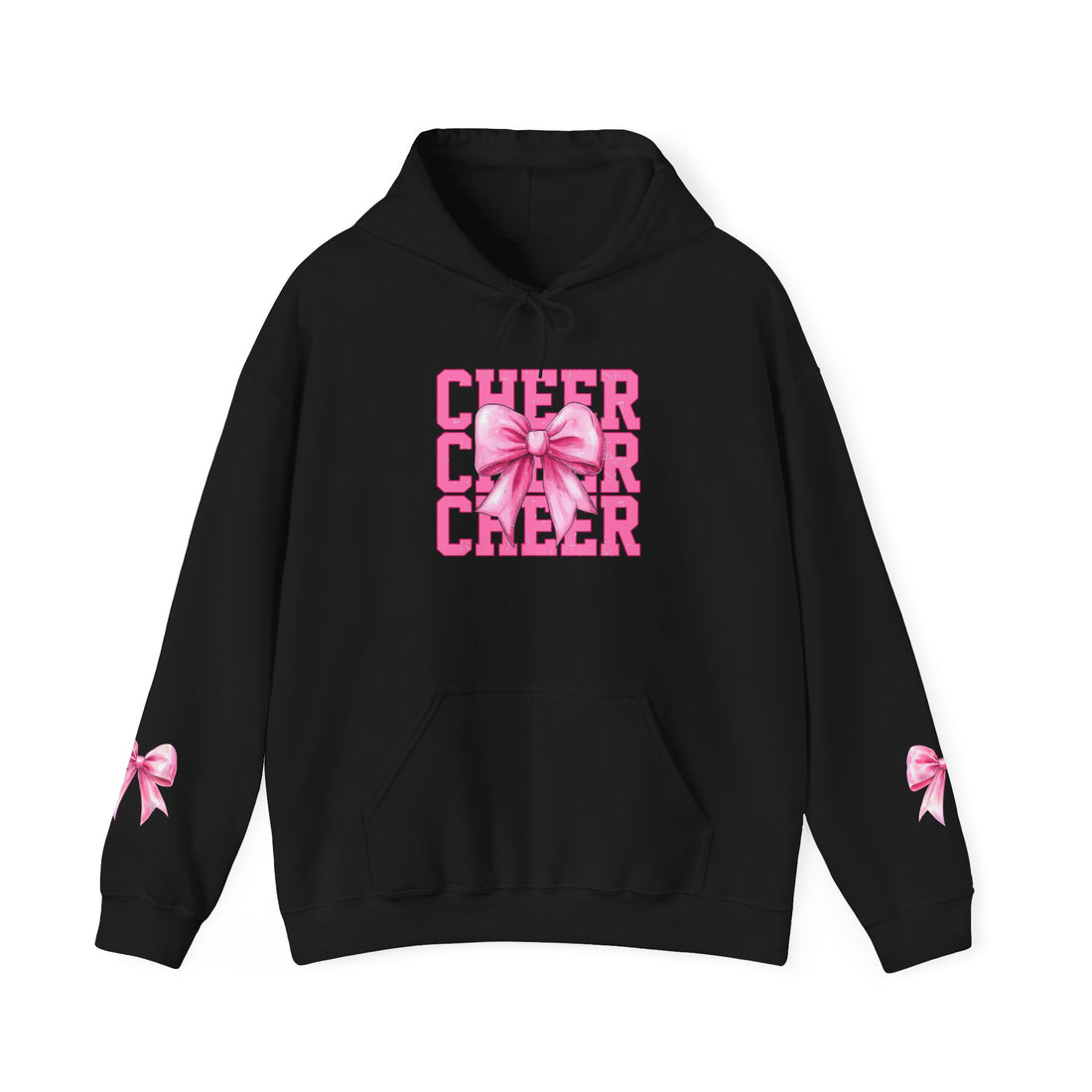 Cheerful Bow Hoodie - Perfect for Cheerleaders, Team Spirit, Dance, Everyday Wear, Gift for Coaches, Cheer Events