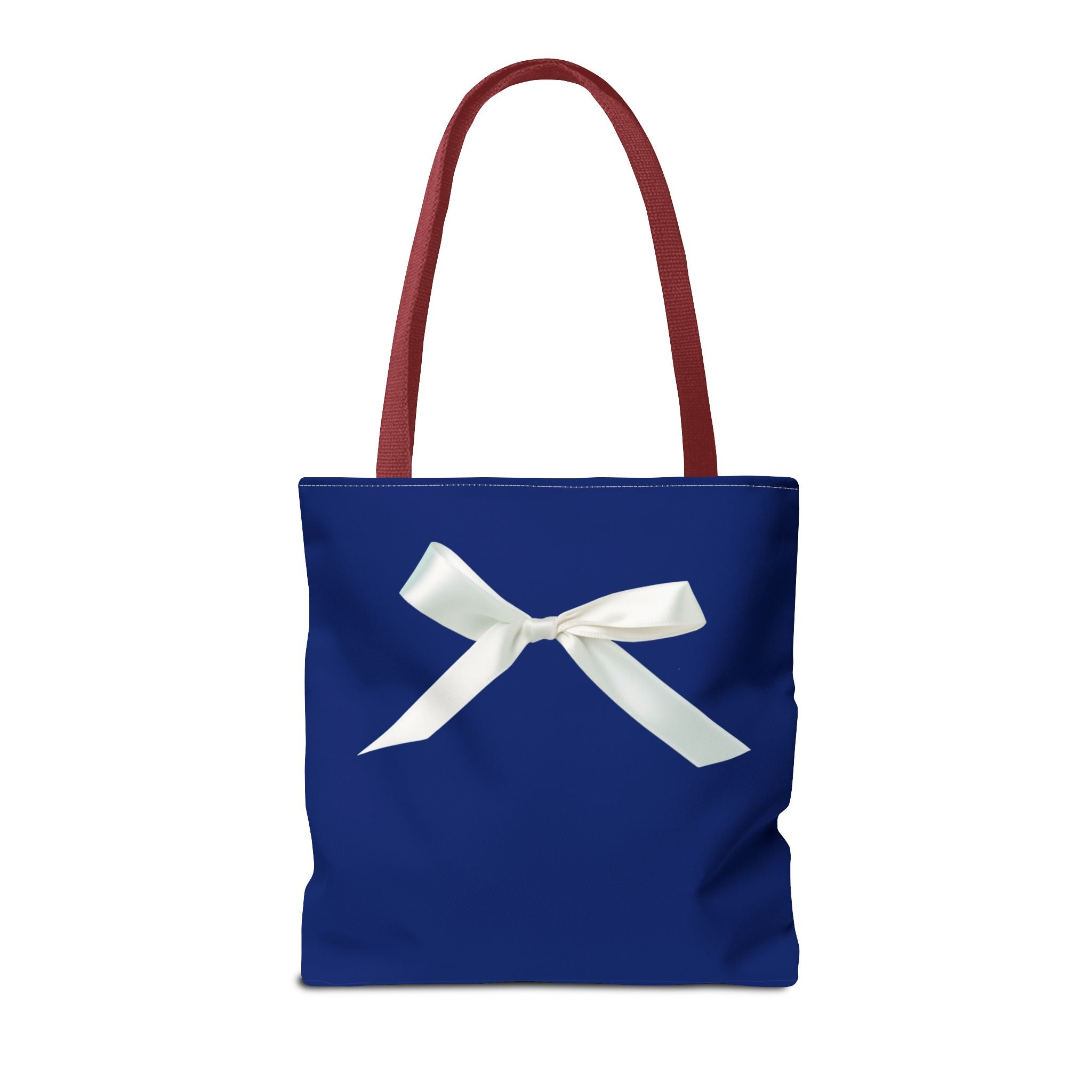 Elegant Blue Tote Bag with White Bow, Stylish Carryall, Perfect Gift for Her, Bridesmaid Tote, Wedding Accessory, Everyday Use