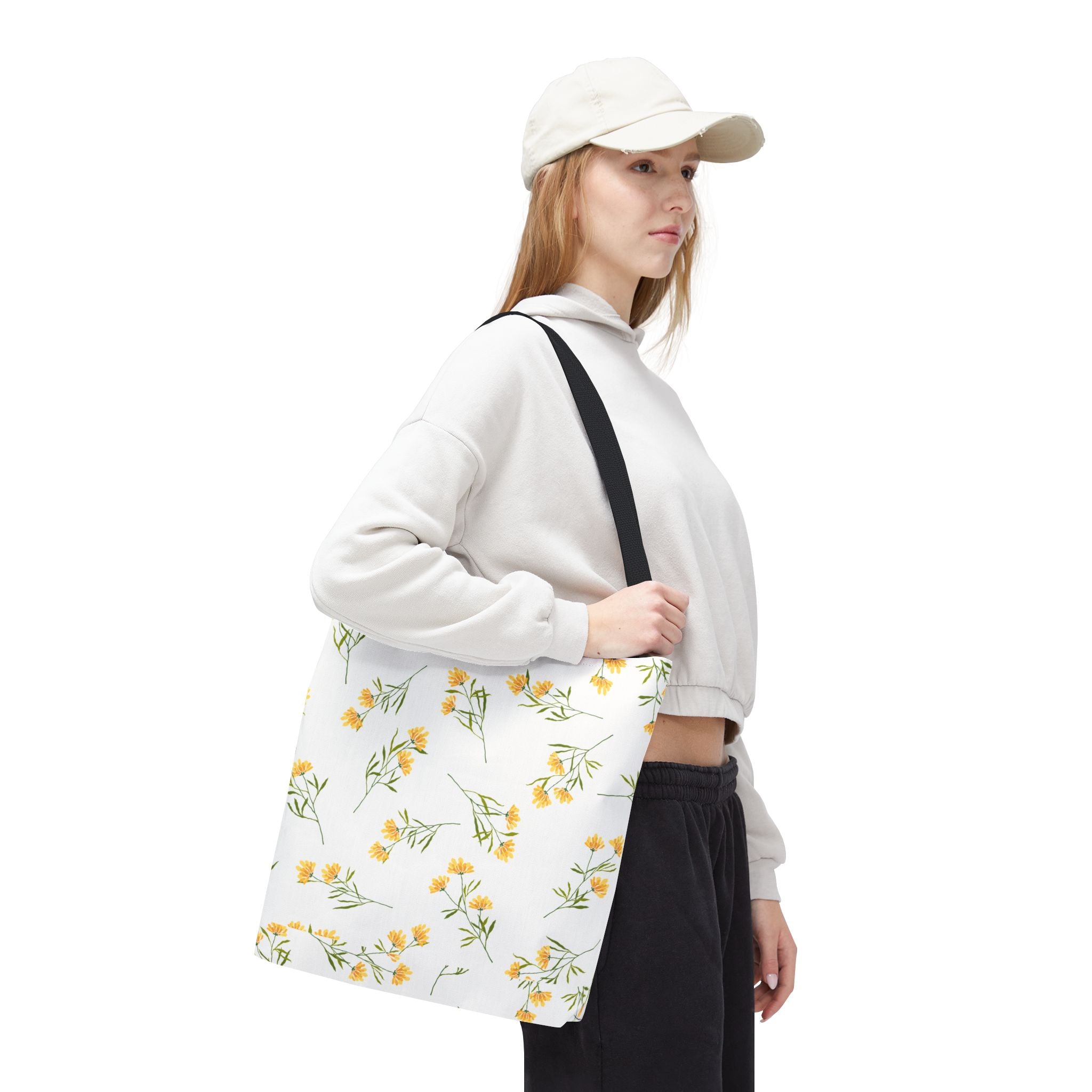 Customizable: Yellow Floral Tote Bag