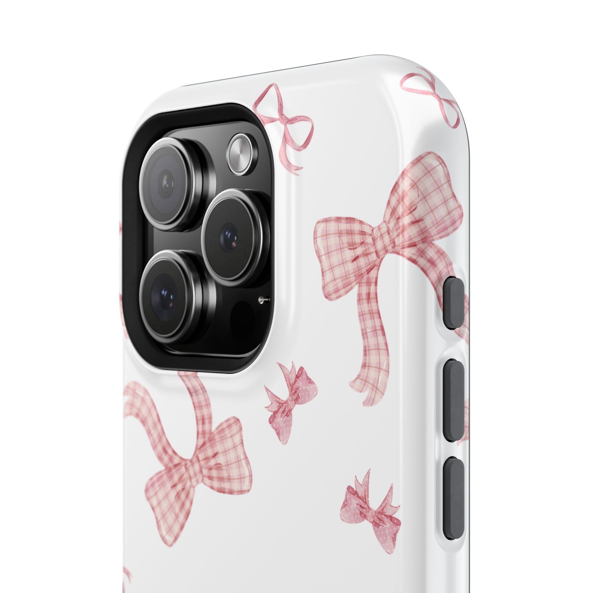 Customizable: Gingham Chic Bow Pattern Phone Case