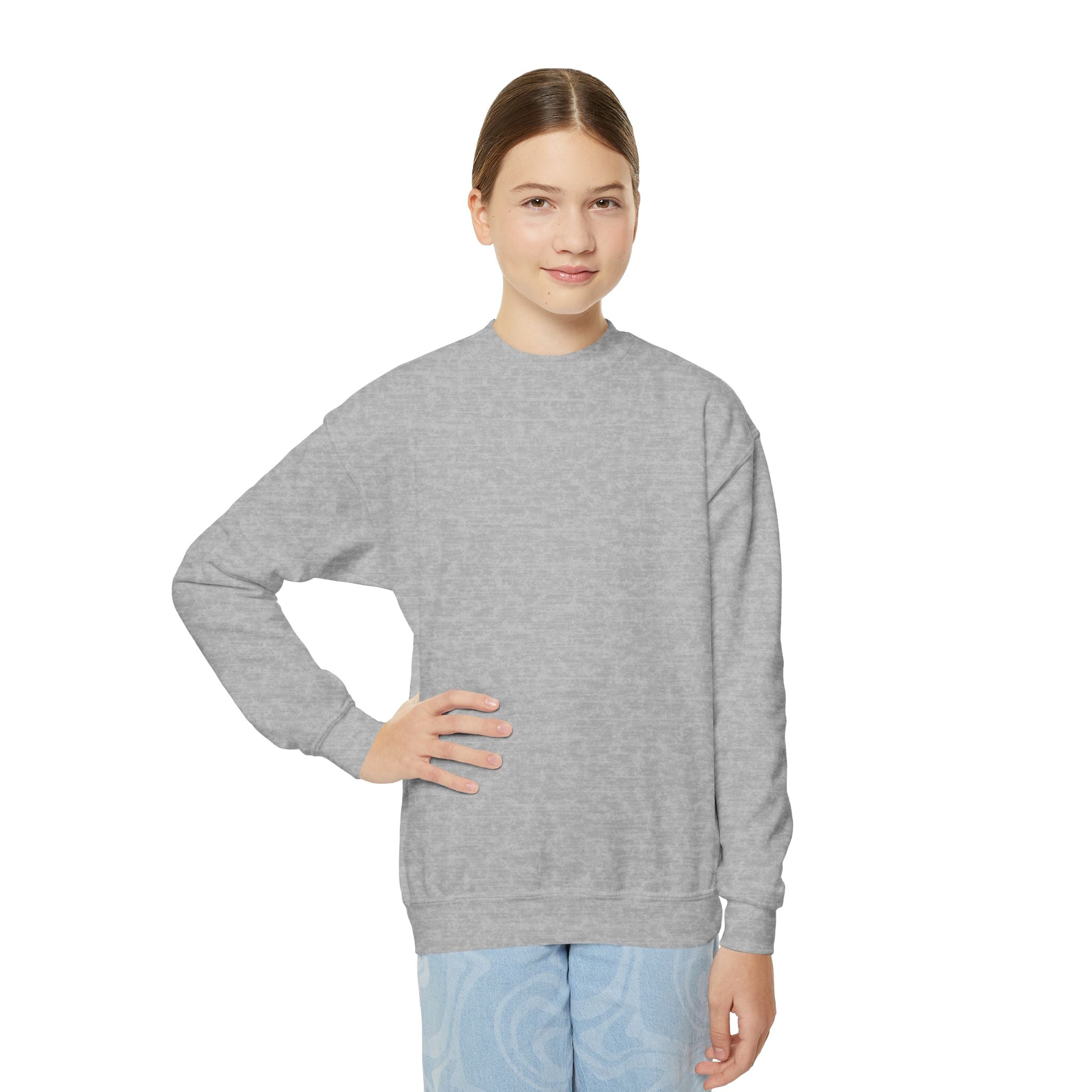 Customizable Youth Cheer Crewneck with Cheer Bow Design