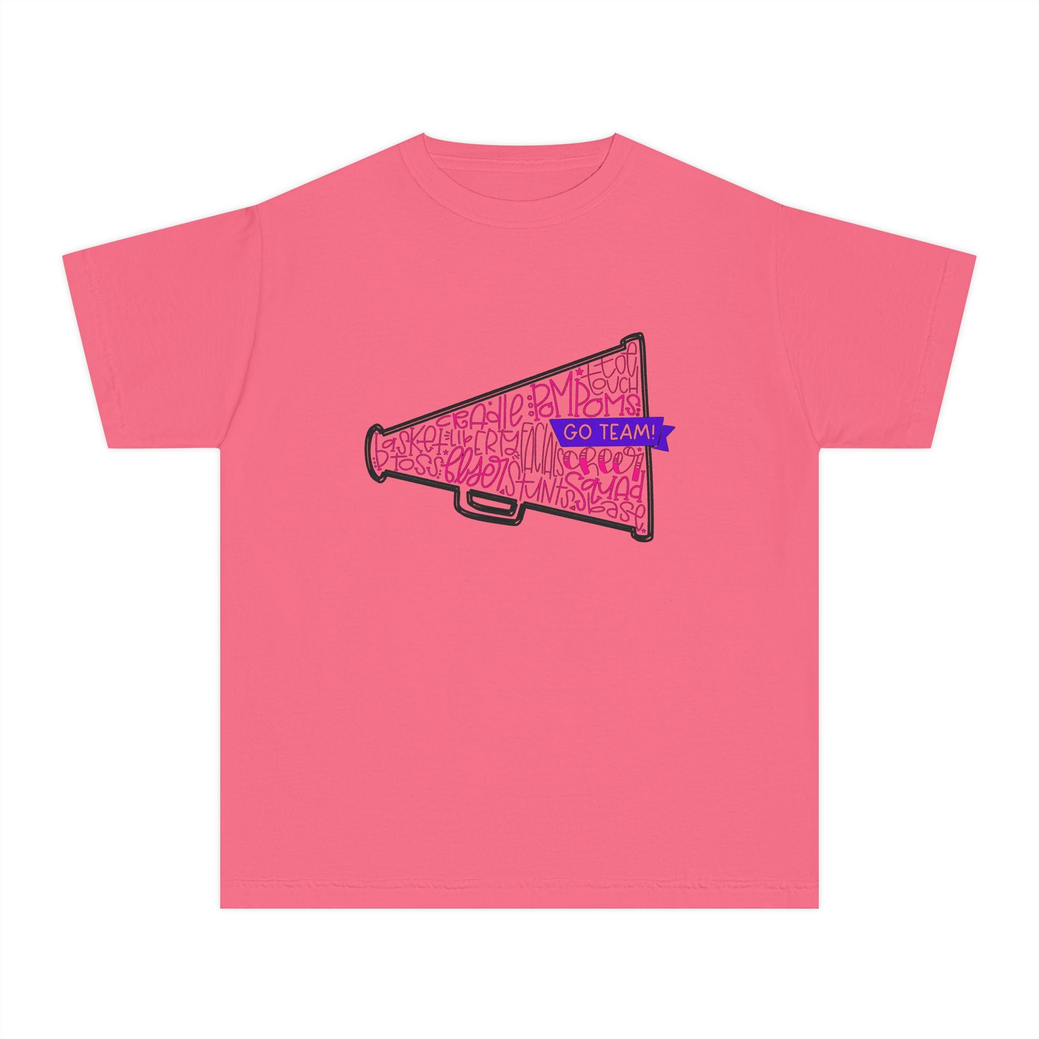 Customizable Cheerleader Megaphone Youth Tee