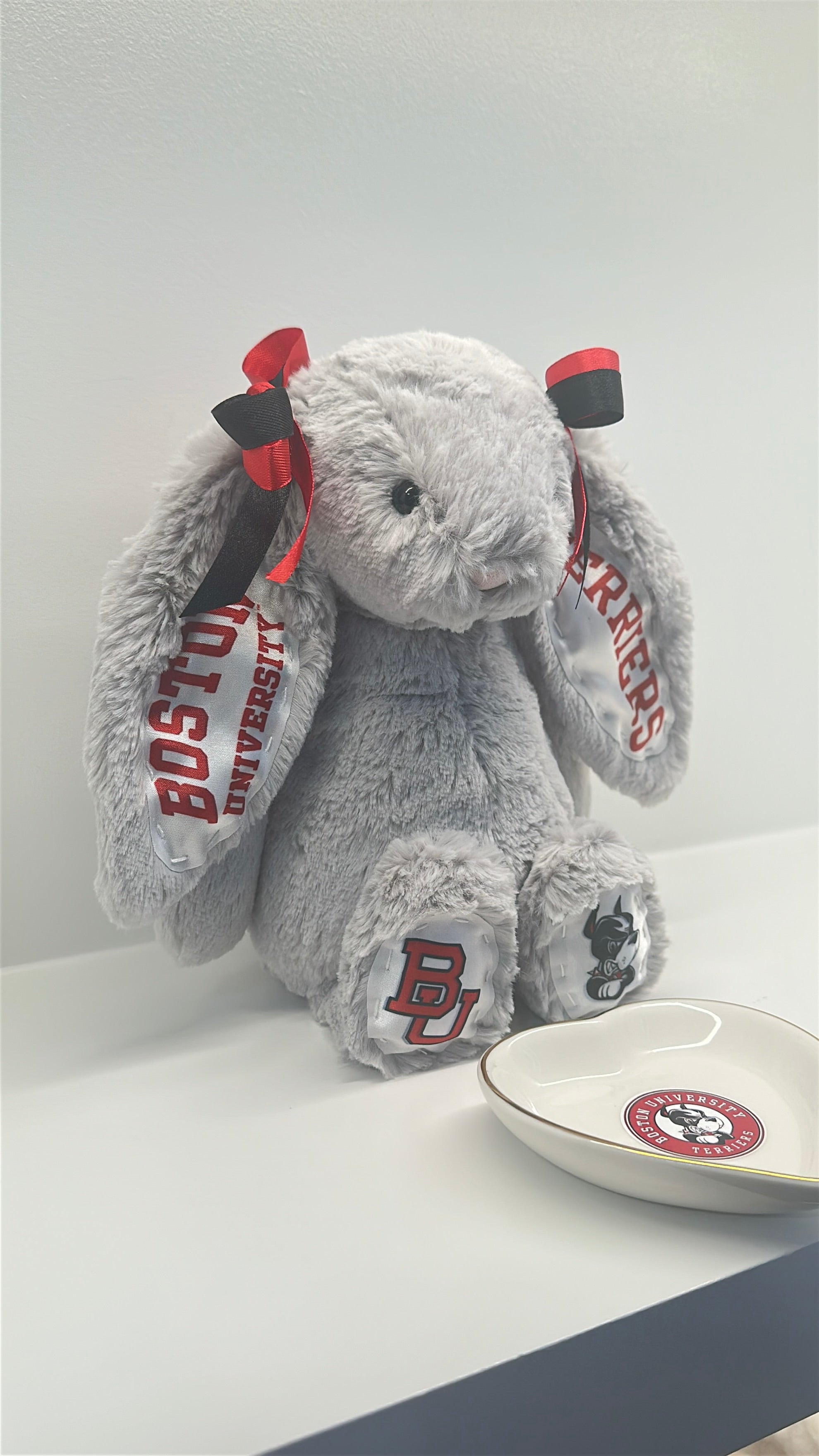 Boston University Custom College Jellycat Bashful Bunny