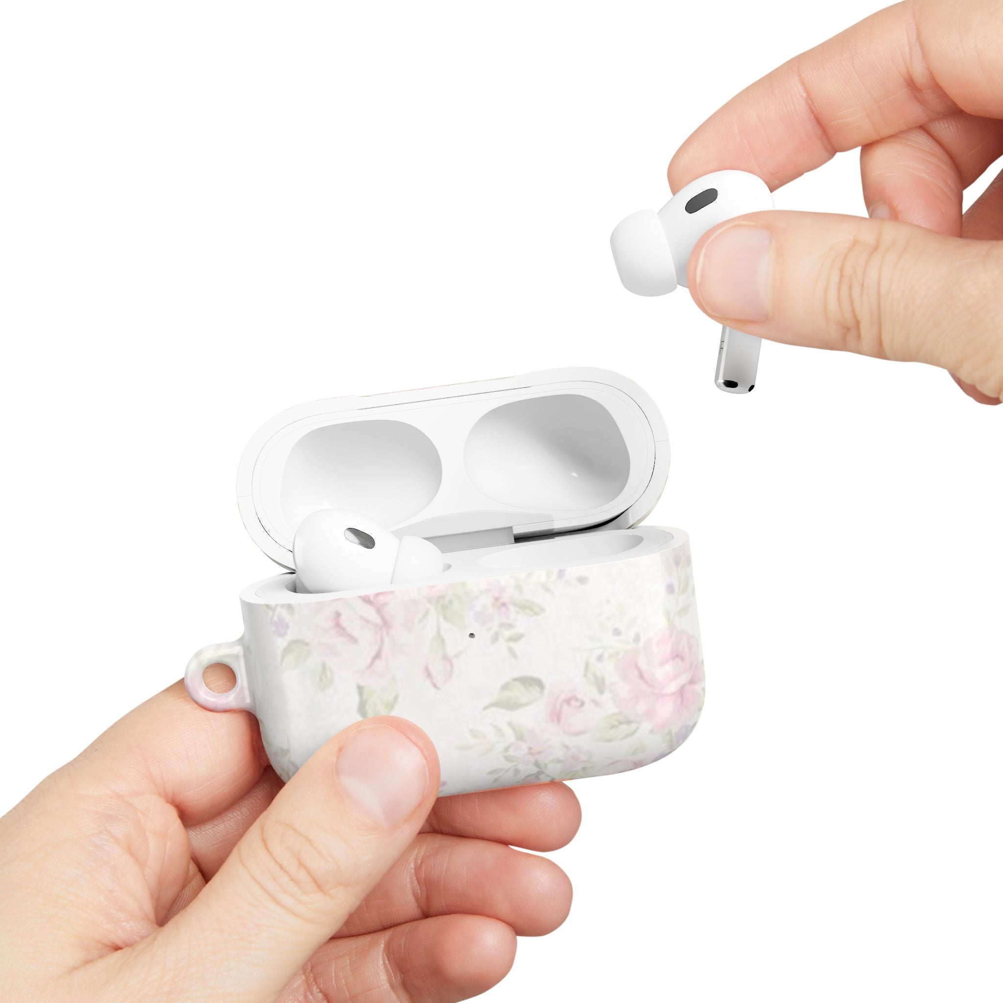 Floral AirPod Case, Elegant Wireless Earbuds Case, Flower Design AirPods Cover, Cute Tech Accessory, Gift for Her, Custom Earbud Case