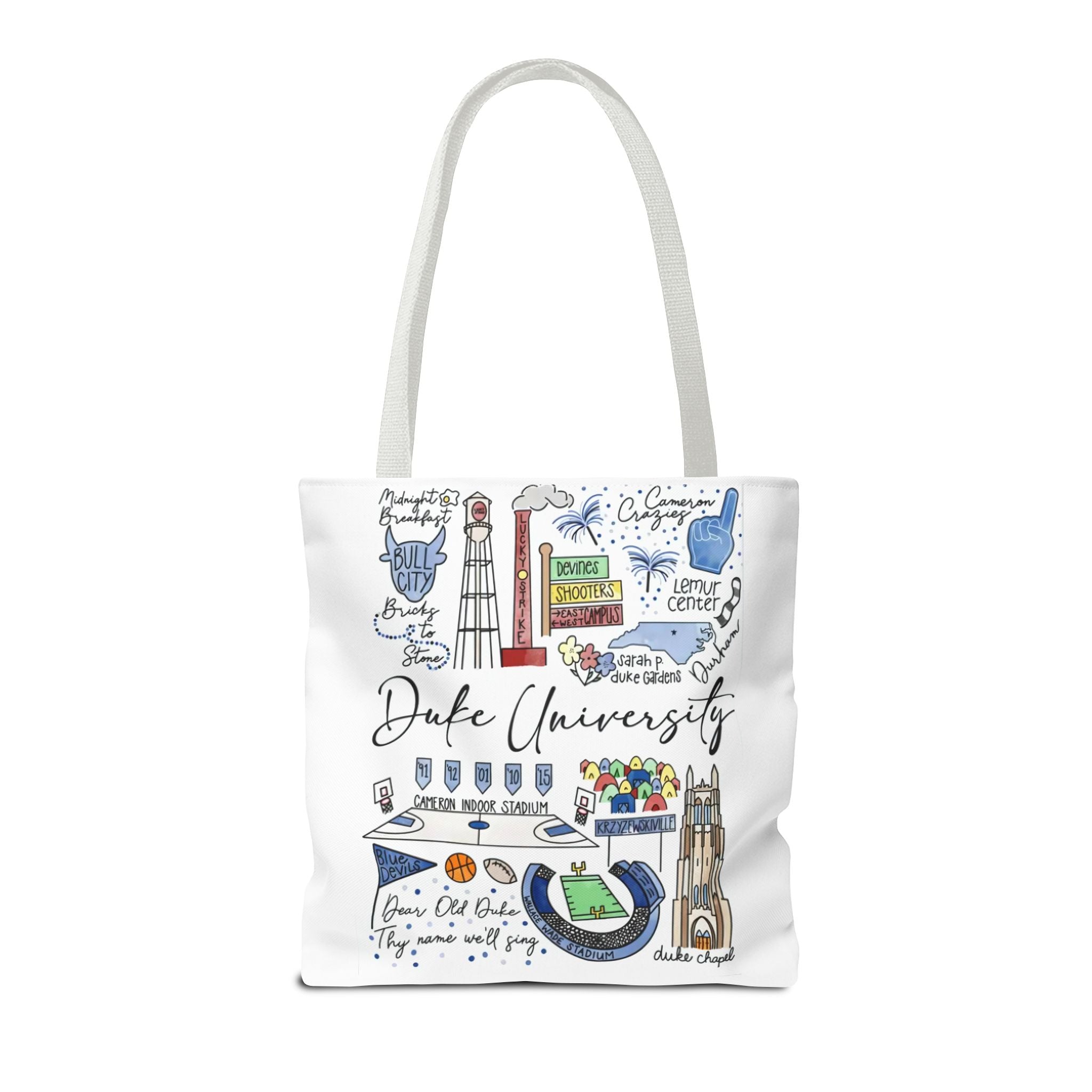 Duke University Tote Bag, College Spirit Bag, Campus Life Accessory, School Pride Gift, Eco-Friendly Shopping Bag