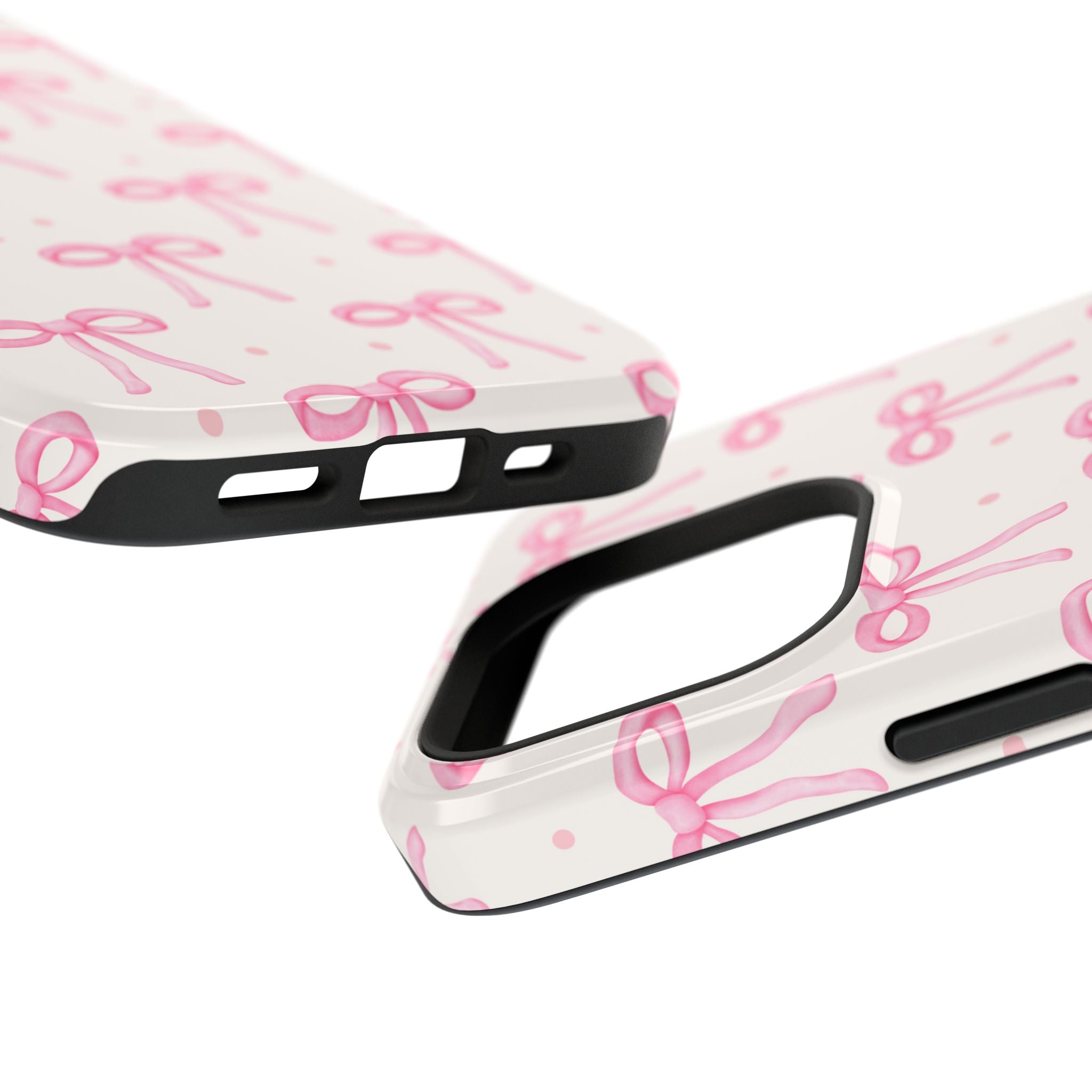 Customizable: Cute Pink Bow Impact-Resistant Phone Case