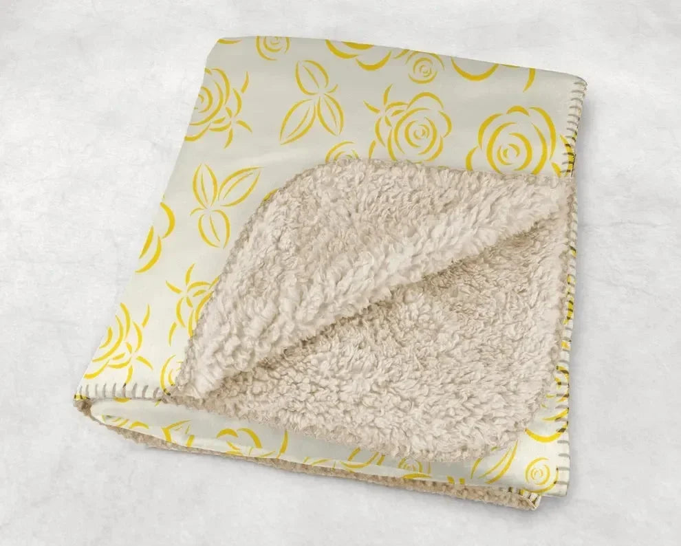 Sigma Delta Tau XL 60x80 Sherpa Throw Blanket  - Rose Pattern
