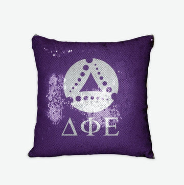 Delta Phi Epsilon Sequin Pillow Cover