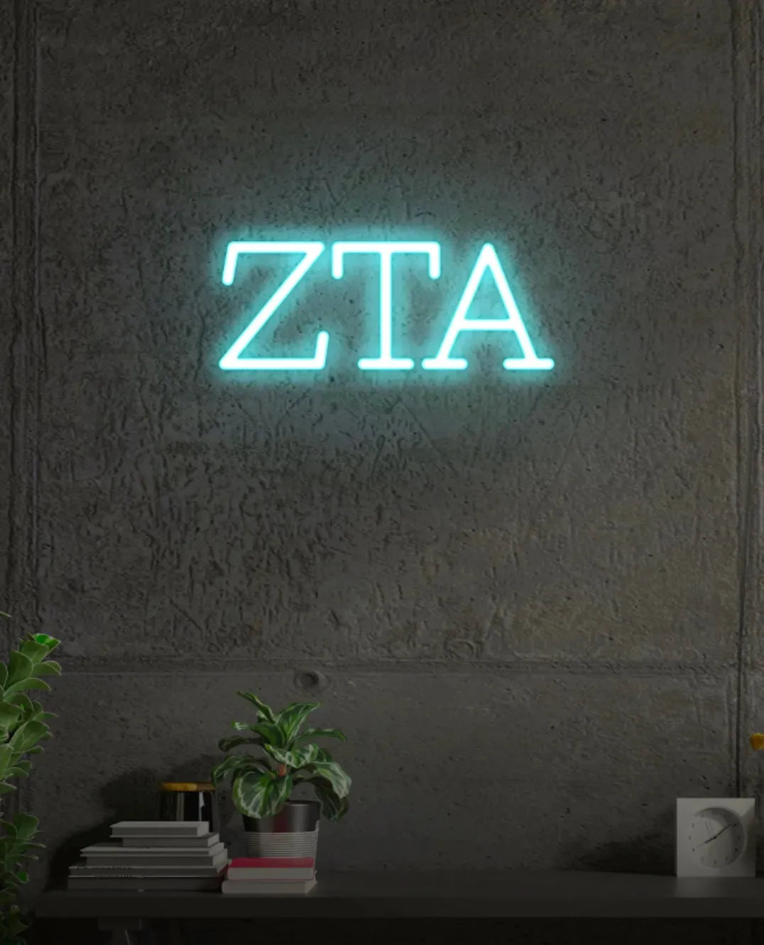 Zeta Tau Alpha Greek Letters LED Neon Sign w/ Dimmer