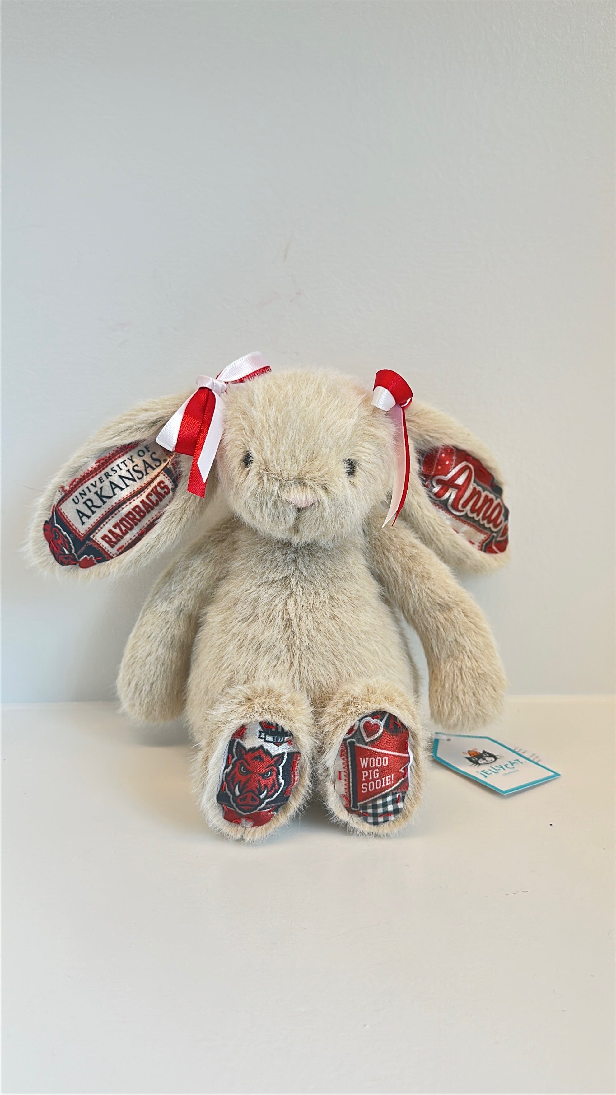 University of Arkansas Custom College Jellycat Bunny