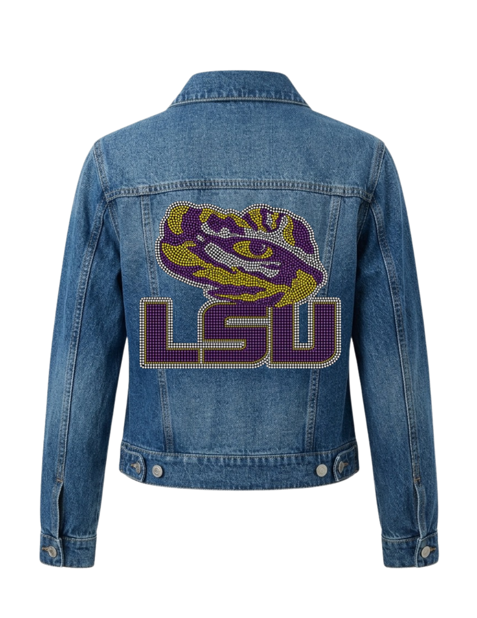 Louisiana State University Tiger Eye Blue Denim Jacket
