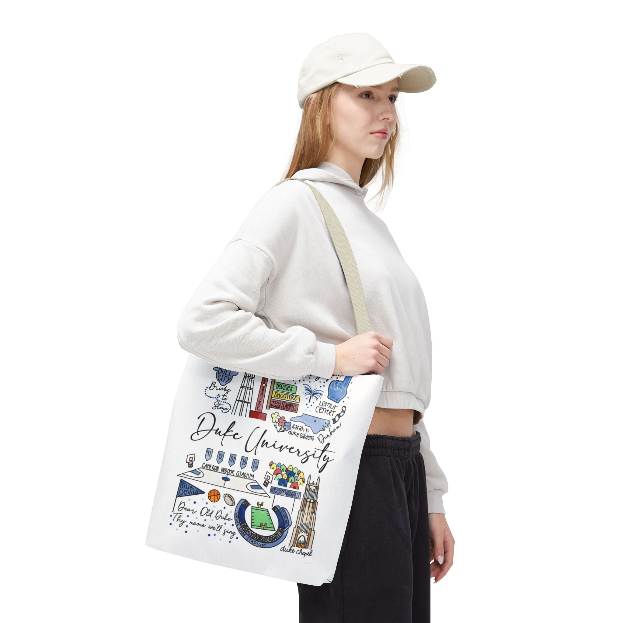 Duke University Tote Bag, College Spirit Bag, Campus Life Accessory, School Pride Gift, Eco-Friendly Shopping Bag
