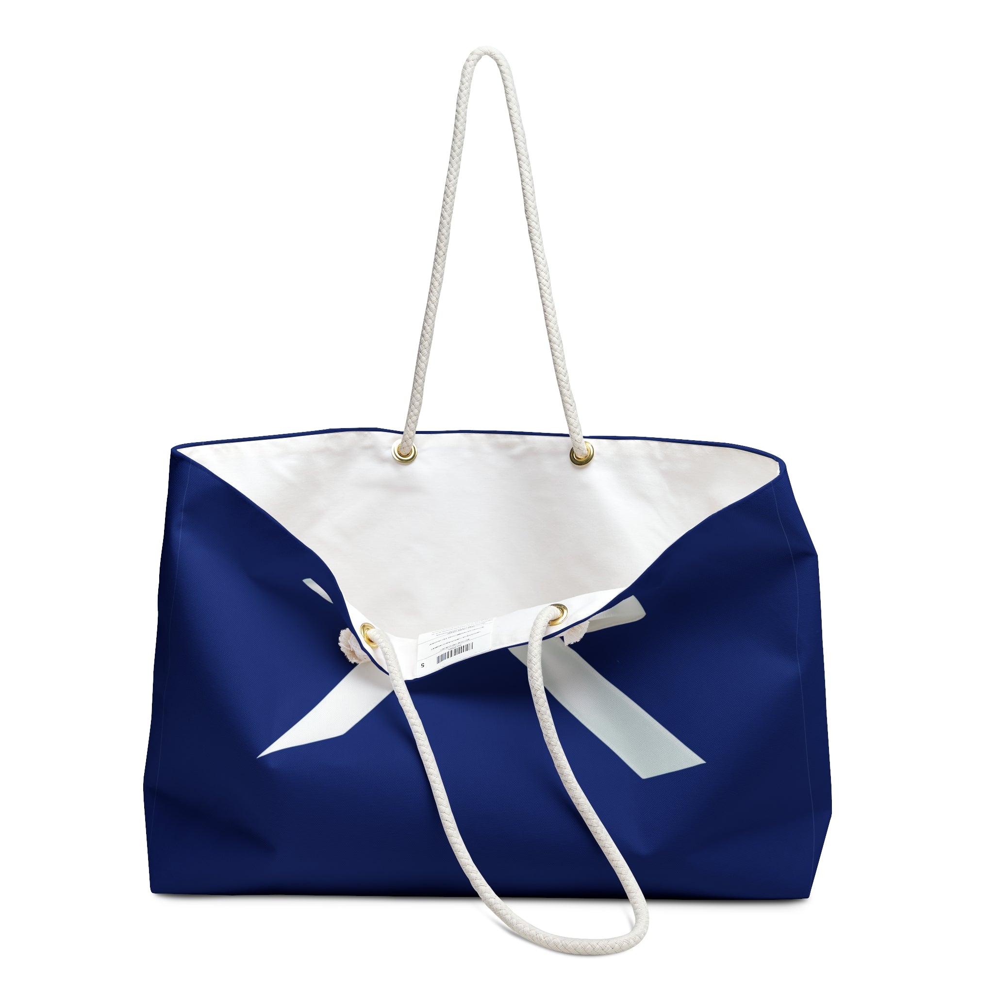 Navy Ribbon Weekender Bag - Stylish Travel Tote for Getaways, Gym, Gifts, Weekend Getaways, Beach Bags, Travel Essentials