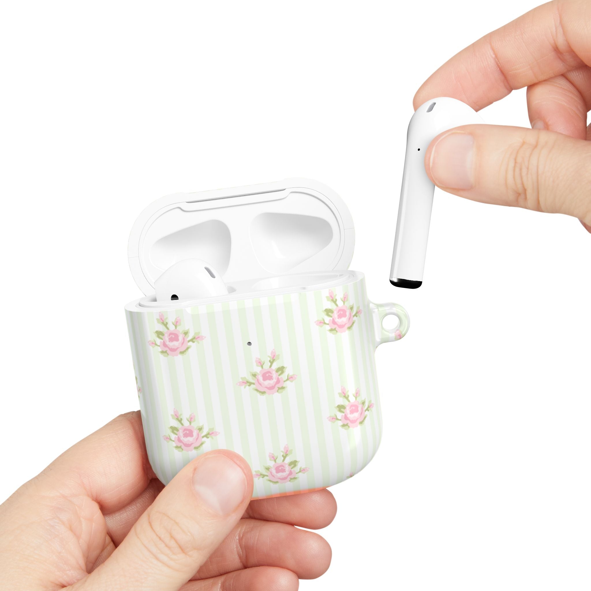Floral AirPod Cases | Cute Tech Accessory, Gift for Her, Floral Pattern, Spring Vibes, Rose Design, Trendy Earbud Case