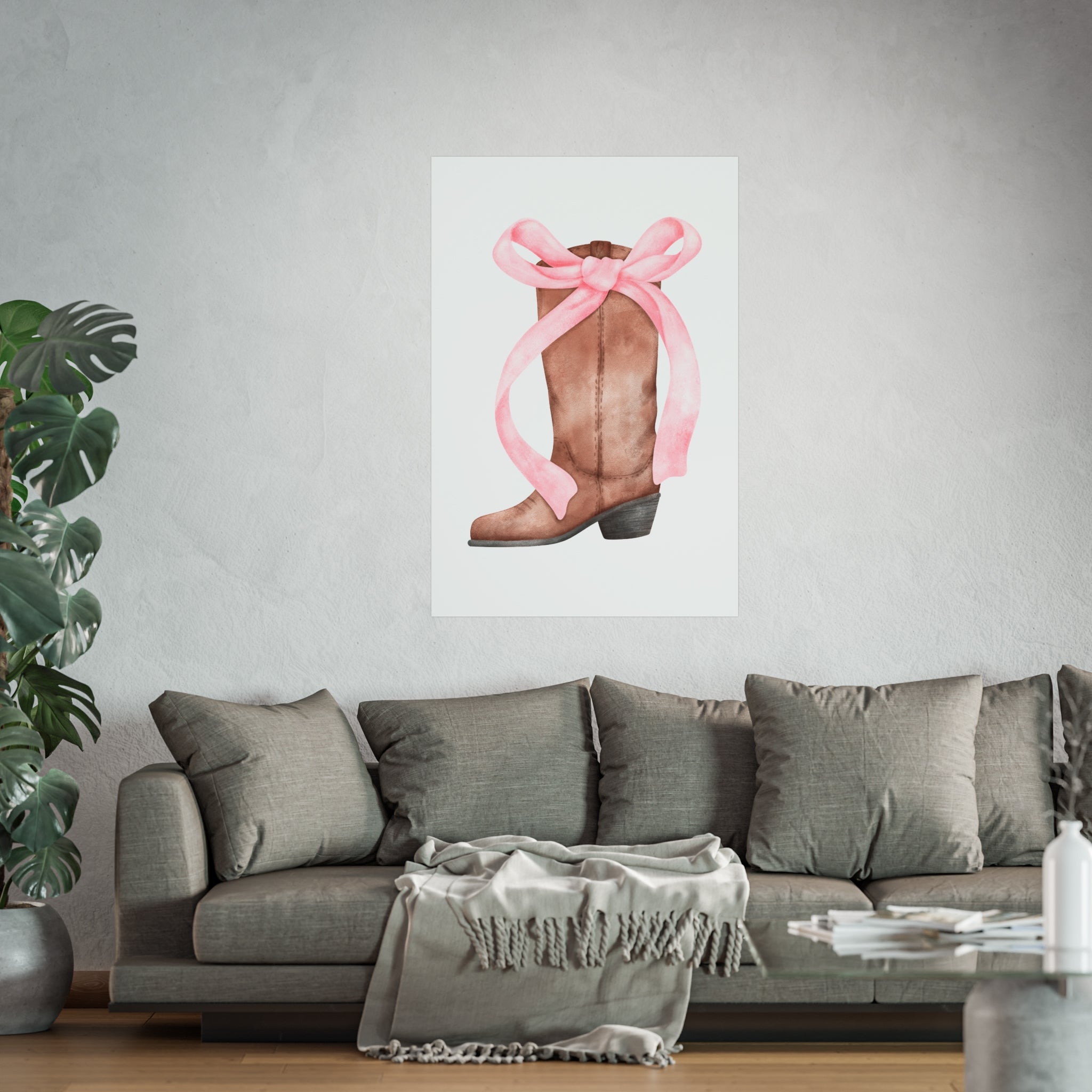 Cowgirl Coquette Bow Poster