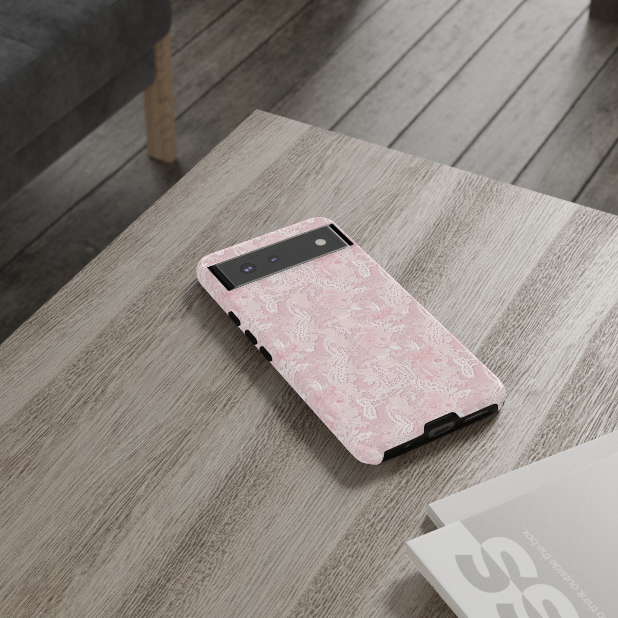 Customizable: Pink Floral Phone Case, Stylish Tough Cases, Unique Gift for Her, Cute Phone Accessories, Floral Tech Cover