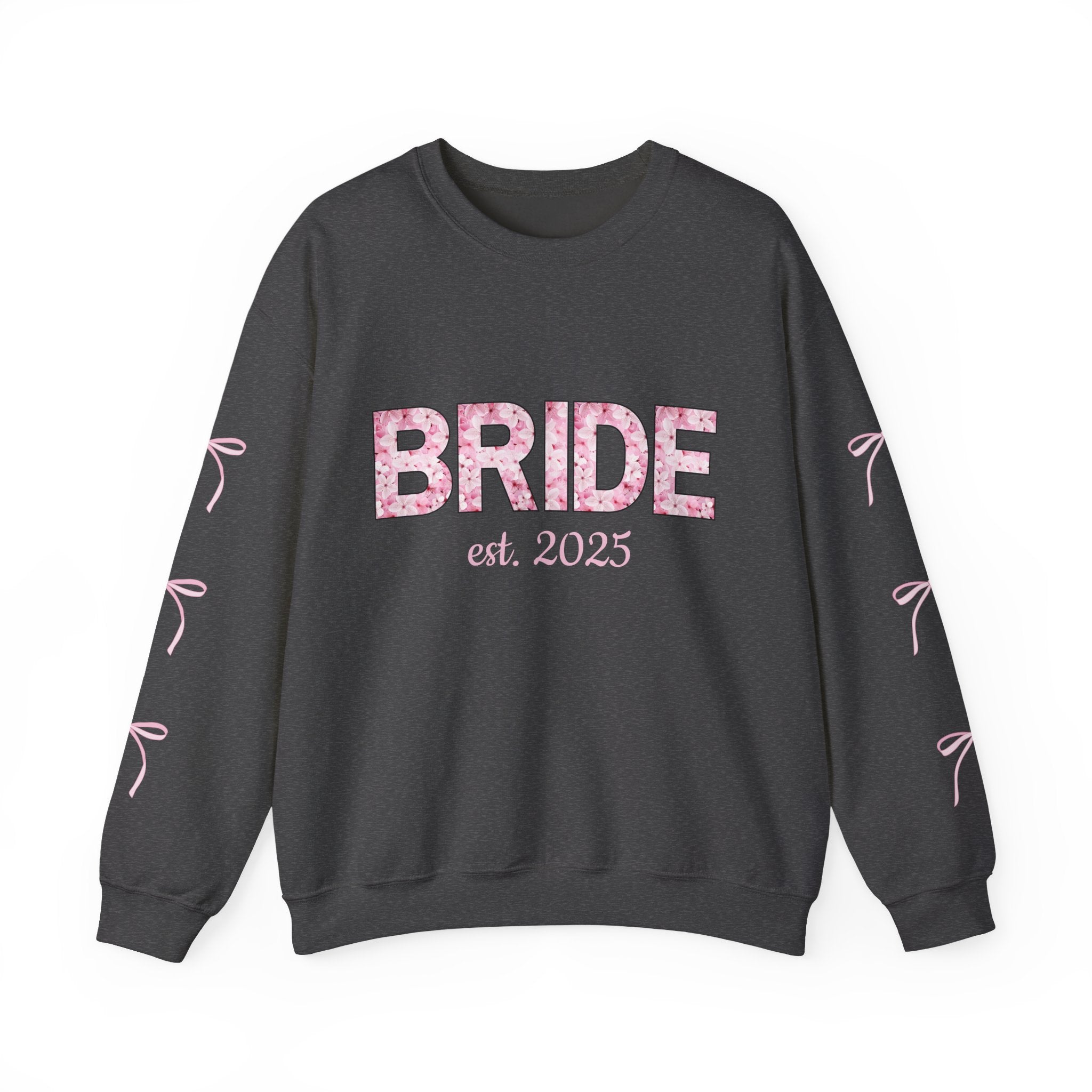 Floral Bride Sweatshirt - Customizable Wedding Date and Name