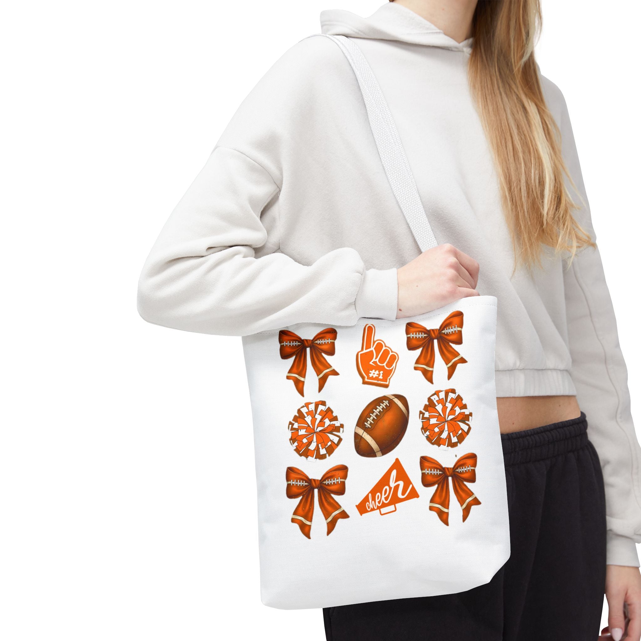Orange Themed Game Day Tote Bag - College Commitment & Graduation Gift - School Pride Design