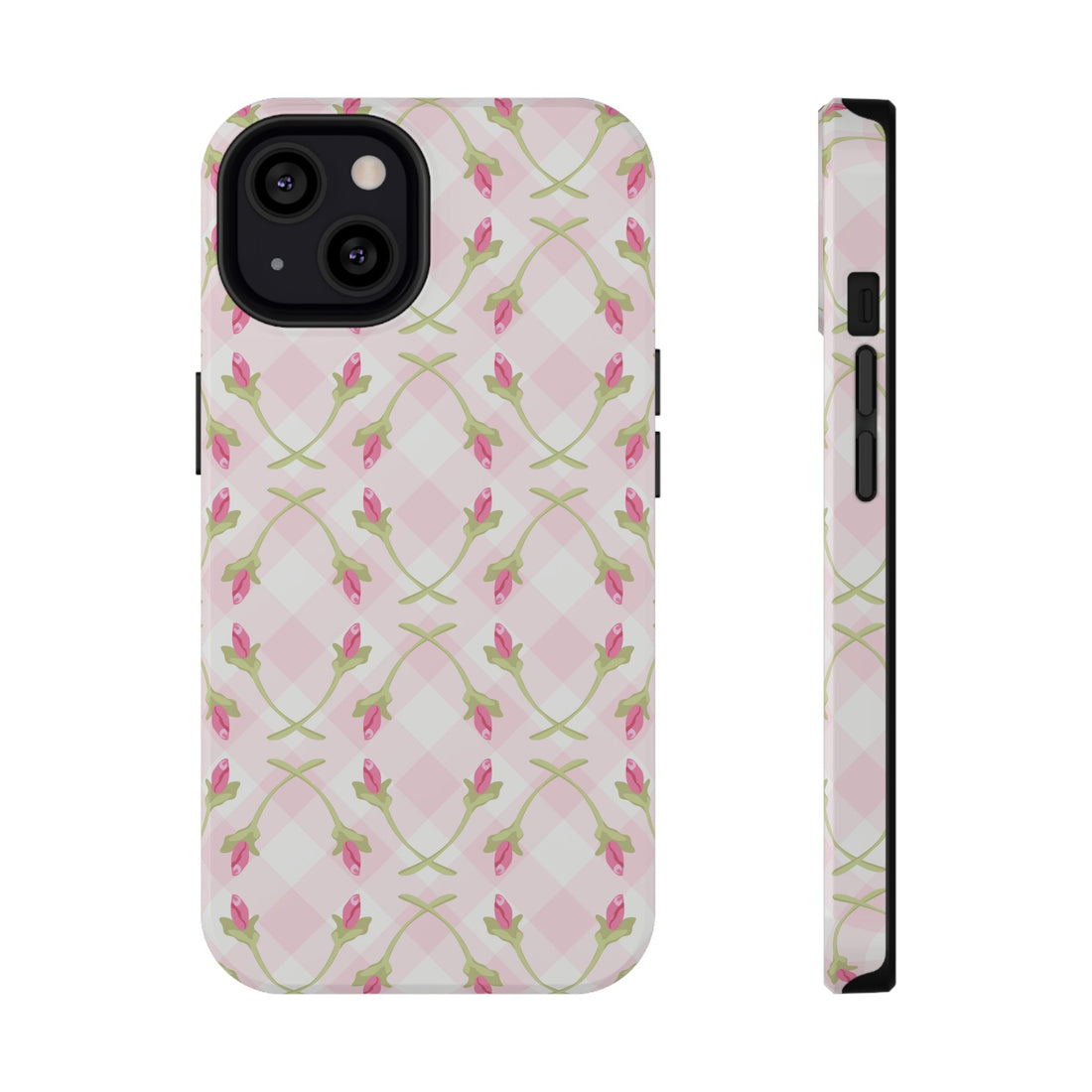 Phone case with floral pattern on a white background