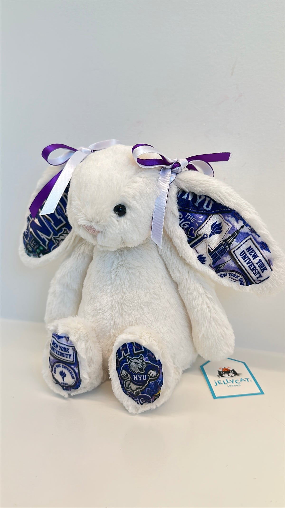 New York University (NYU) Fully Custom College Jellycat Bunny