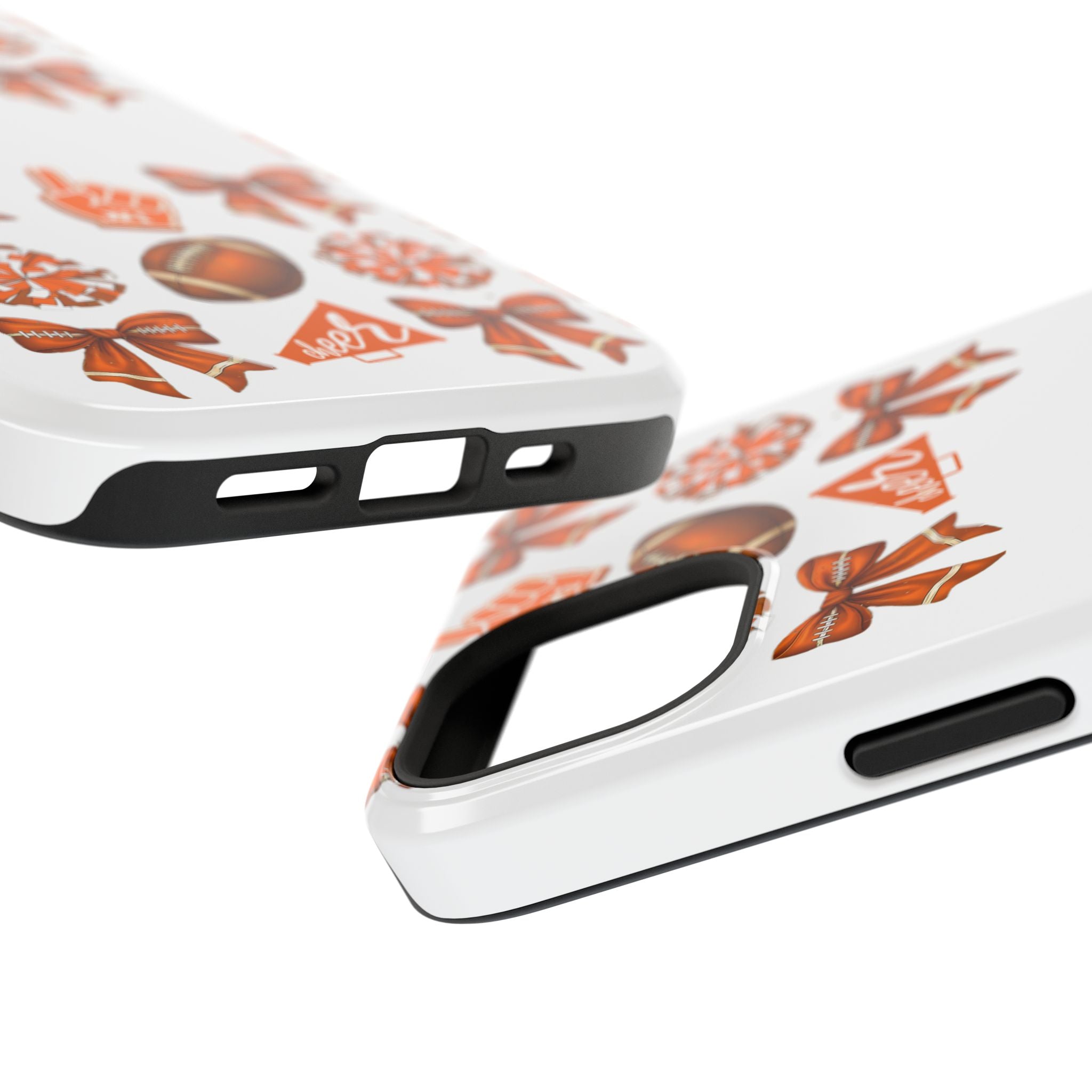 Customizable Orange-Themed Football Team Spirit Phone Case - Cheerful Accessories for Game Day, Unique Design for Fans, Sports Gift, Fall Celebrations, Team Pride