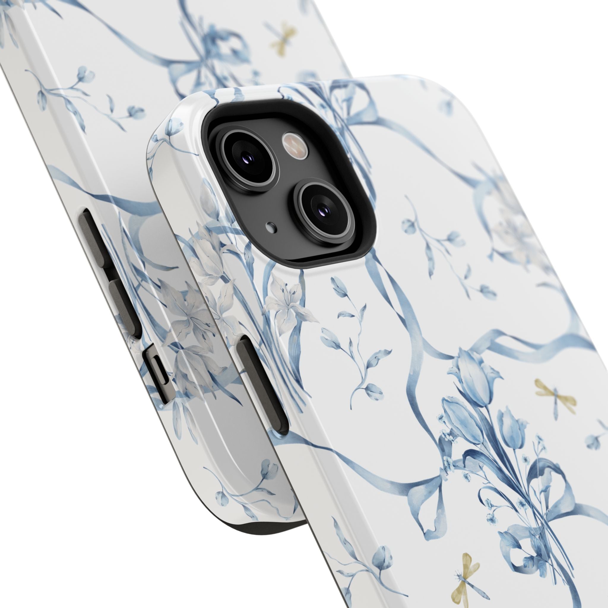 Customizable: Blue Floral-Inspired Phone Case