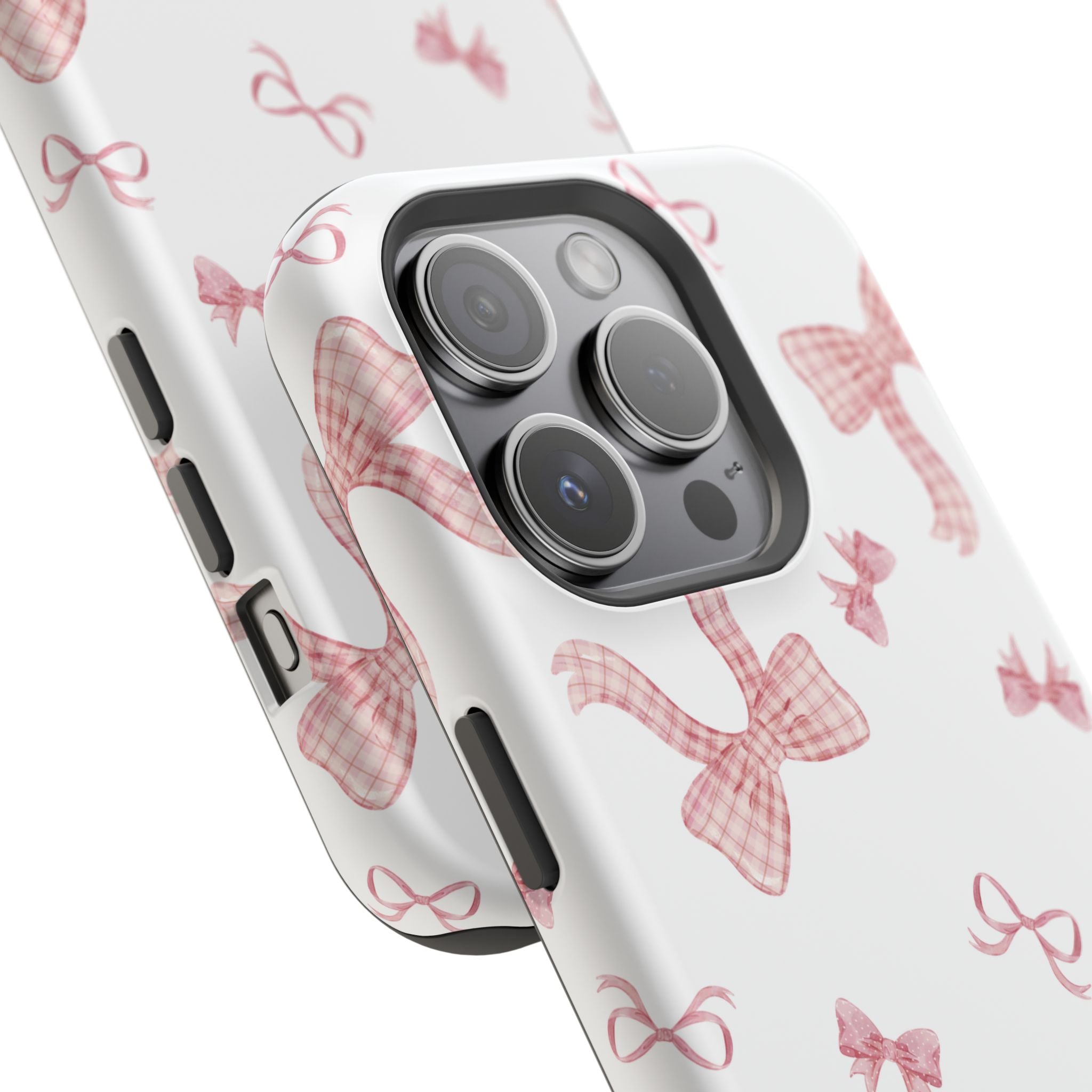 Customizable: Gingham Chic Bow Pattern Phone Case