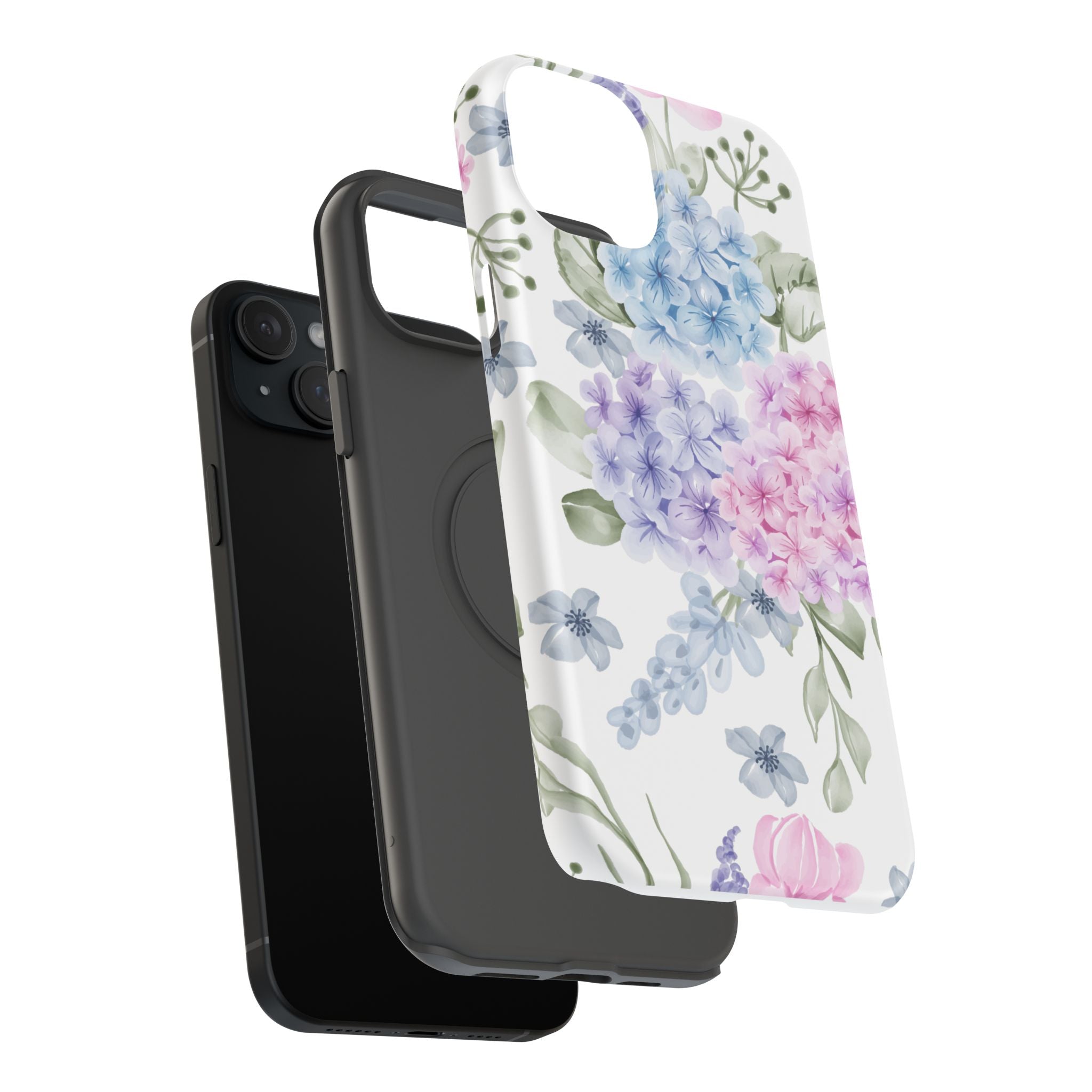 Customizable: Floral Hydrangea Impact-Resistant Phone Case