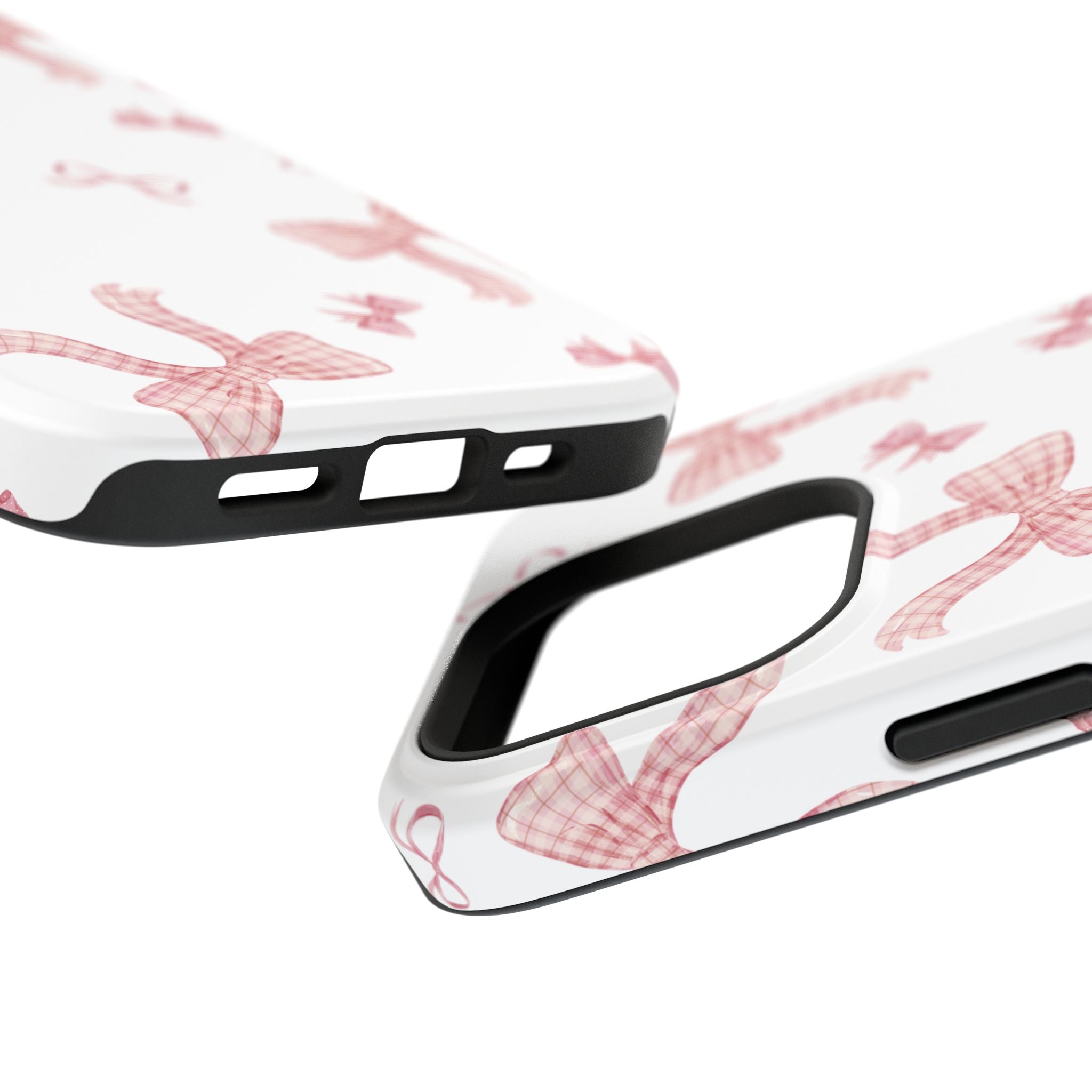Customizable: Gingham Chic Bow Pattern Phone Case