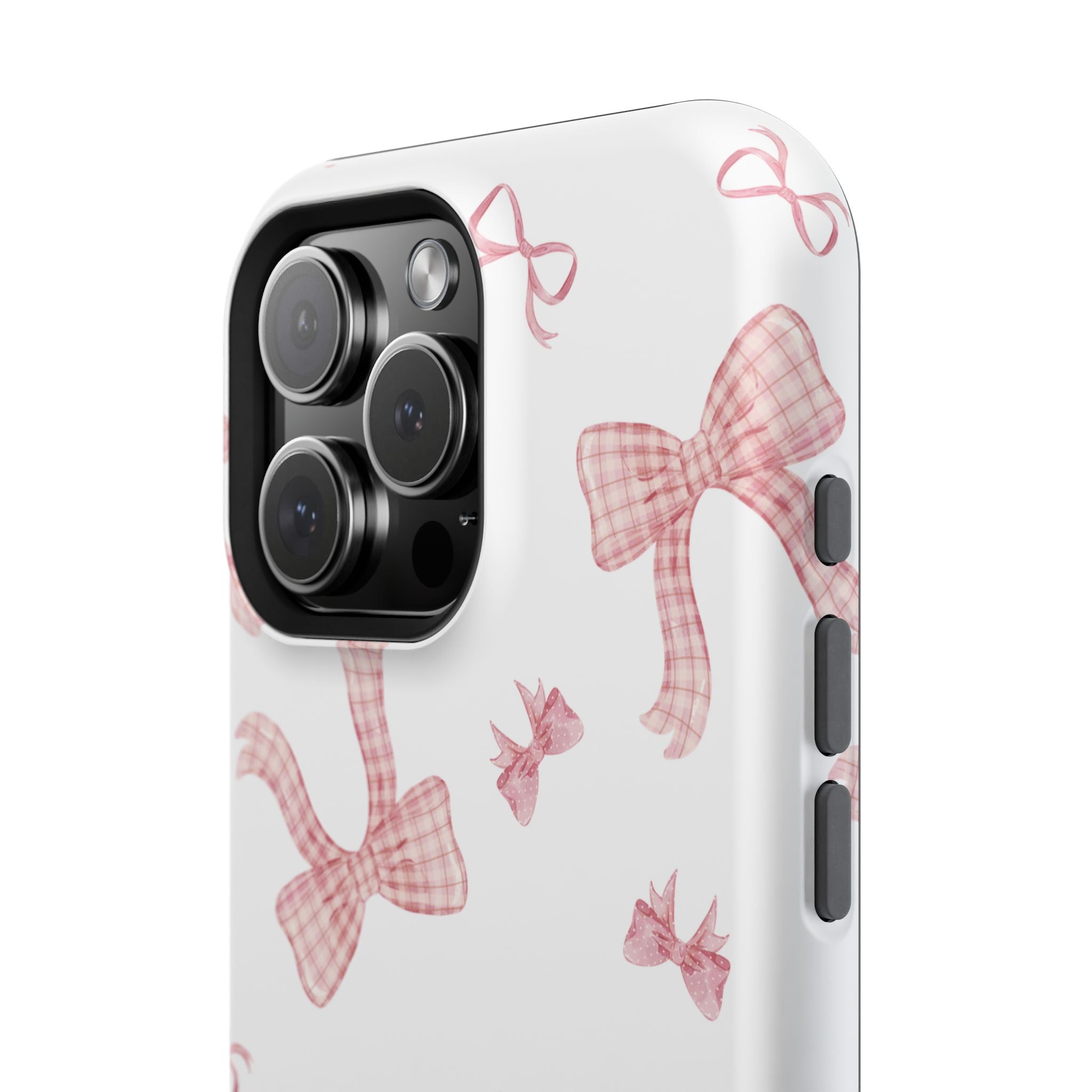 Customizable: Gingham Chic Bow Pattern Phone Case