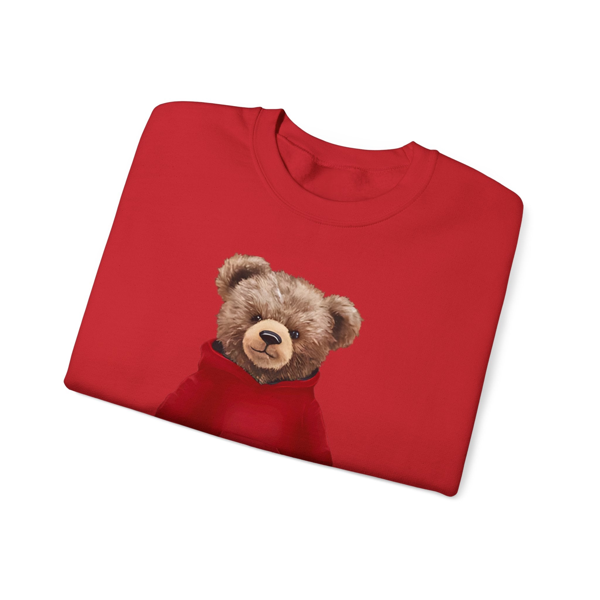 CUSTOMIZABLE: Cozy Bear Red Hoodie Sweatshirt Crewneck