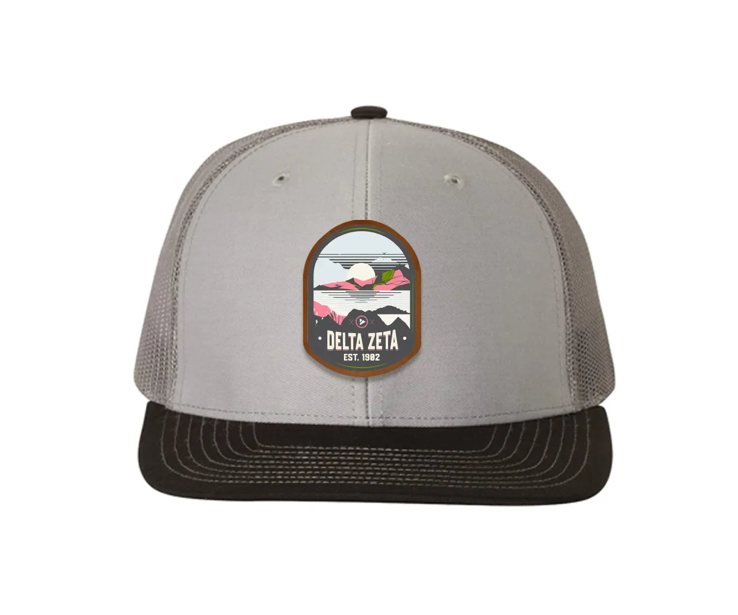 Delta Zeta Richardson 112 UV Print Leatherette Patch Trucker Hat - Ventura