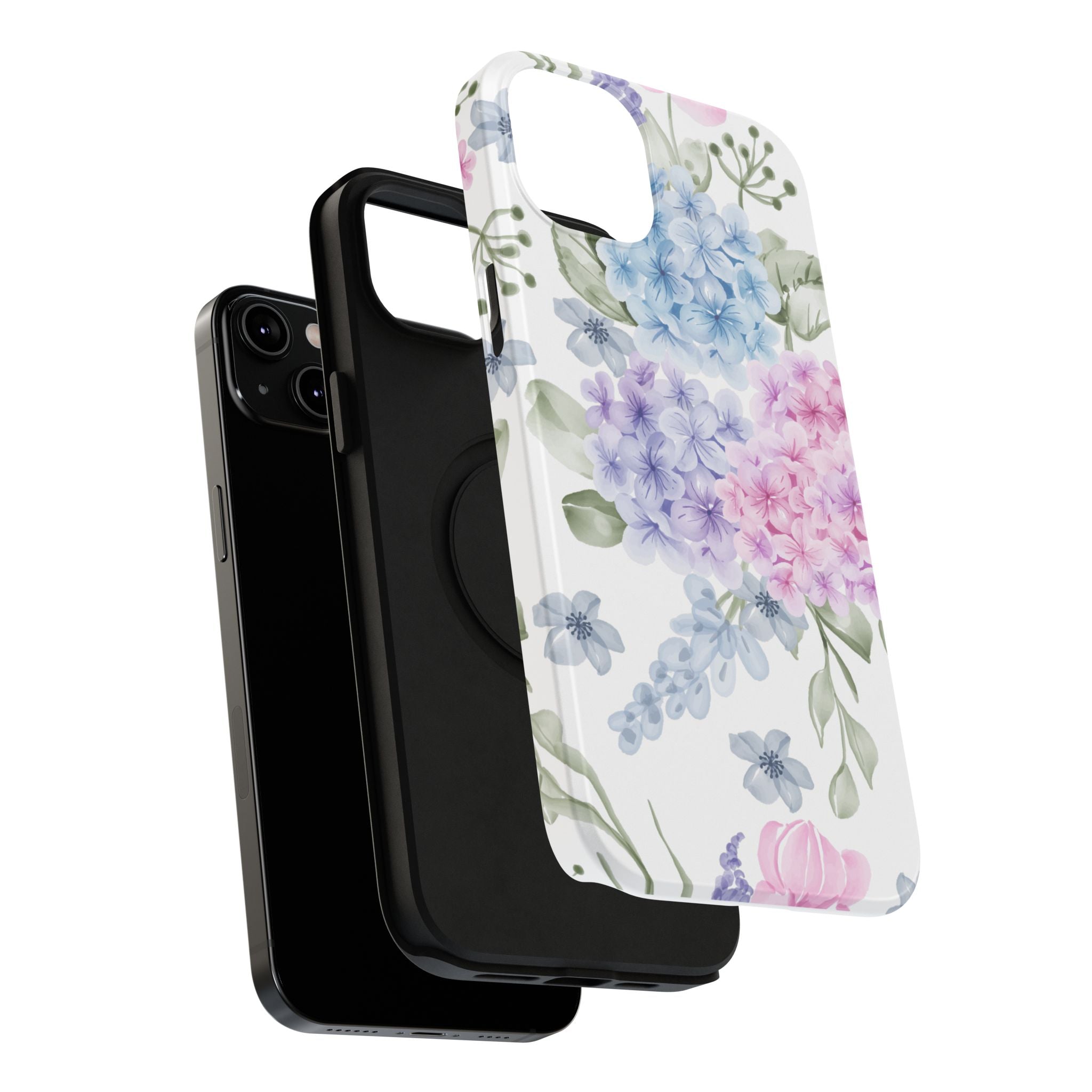 Customizable: Floral Hydrangea Impact-Resistant Phone Case