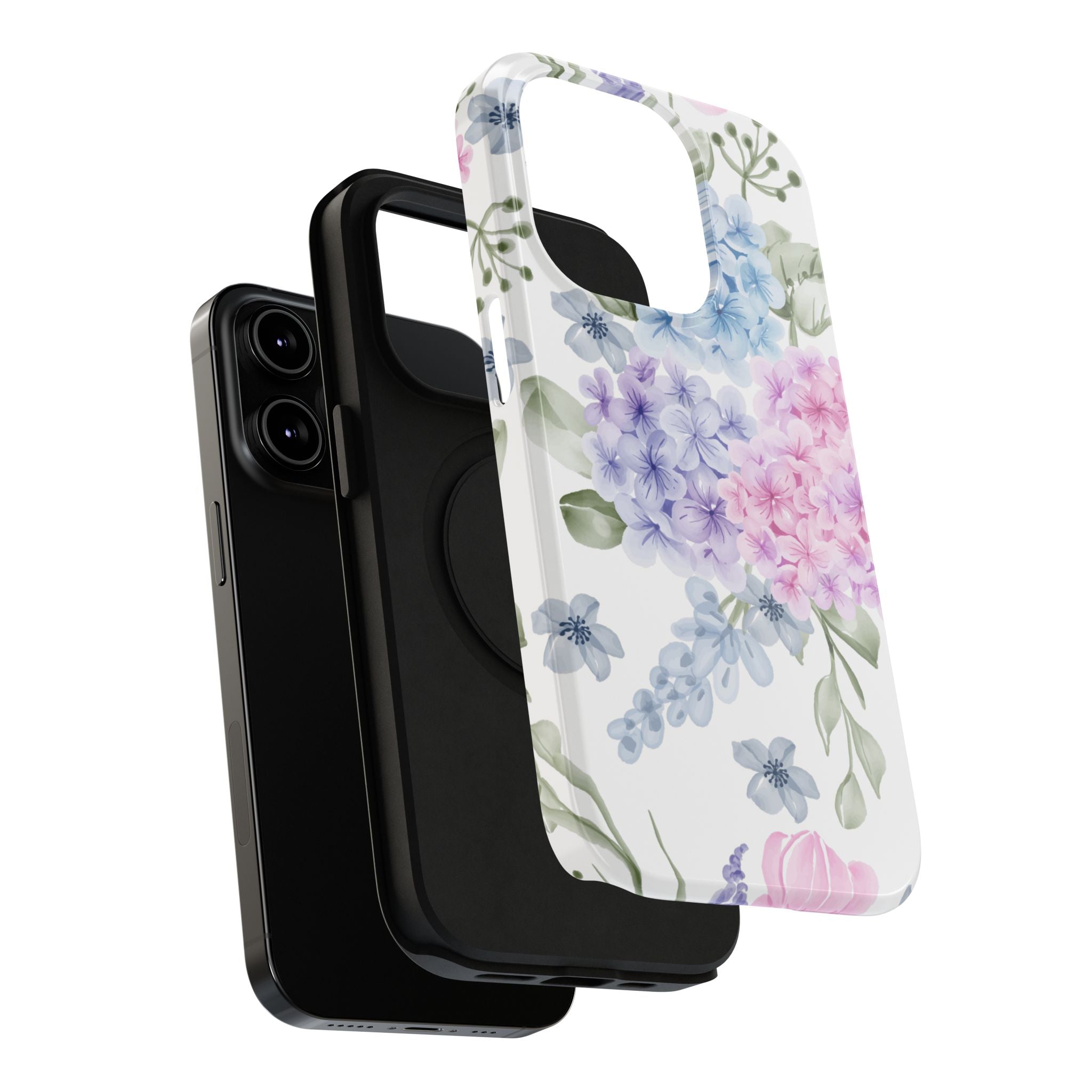 Customizable: Floral Hydrangea Impact-Resistant Phone Case