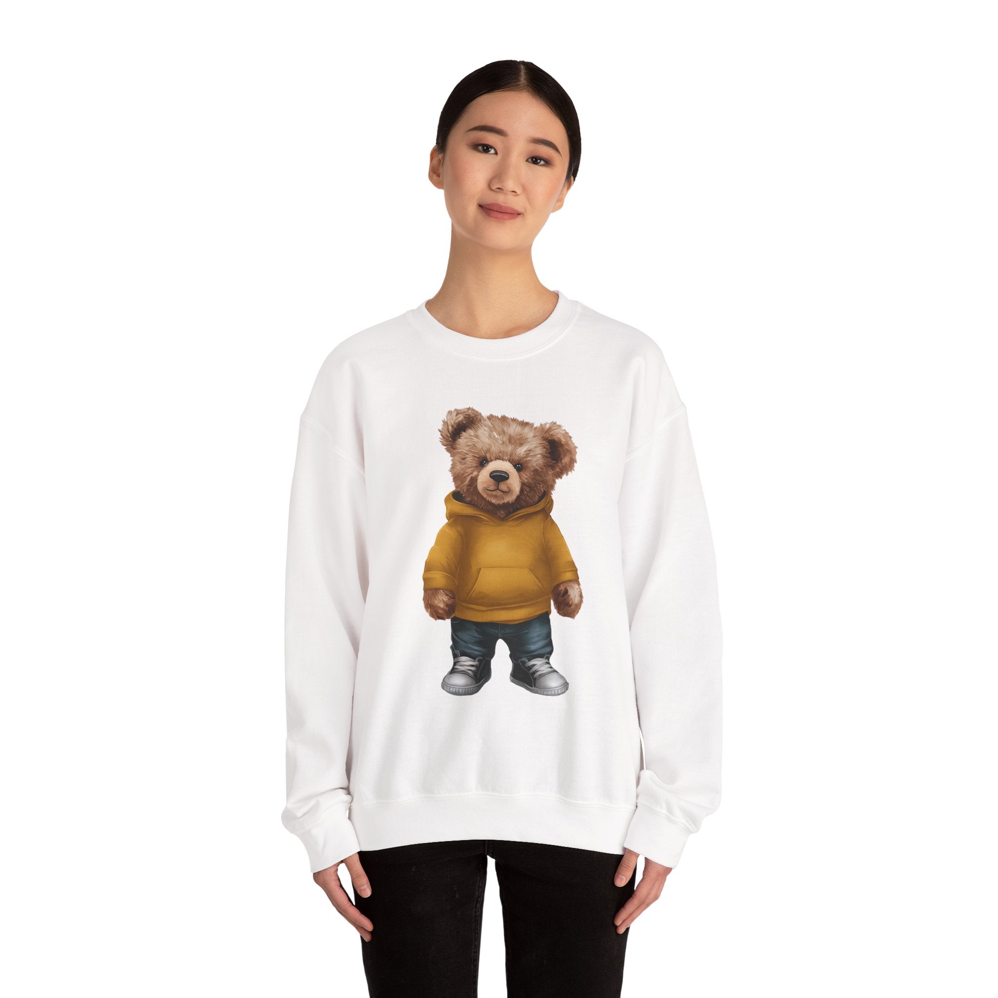 Customizable Bear with Gold Hoodie Crewneck