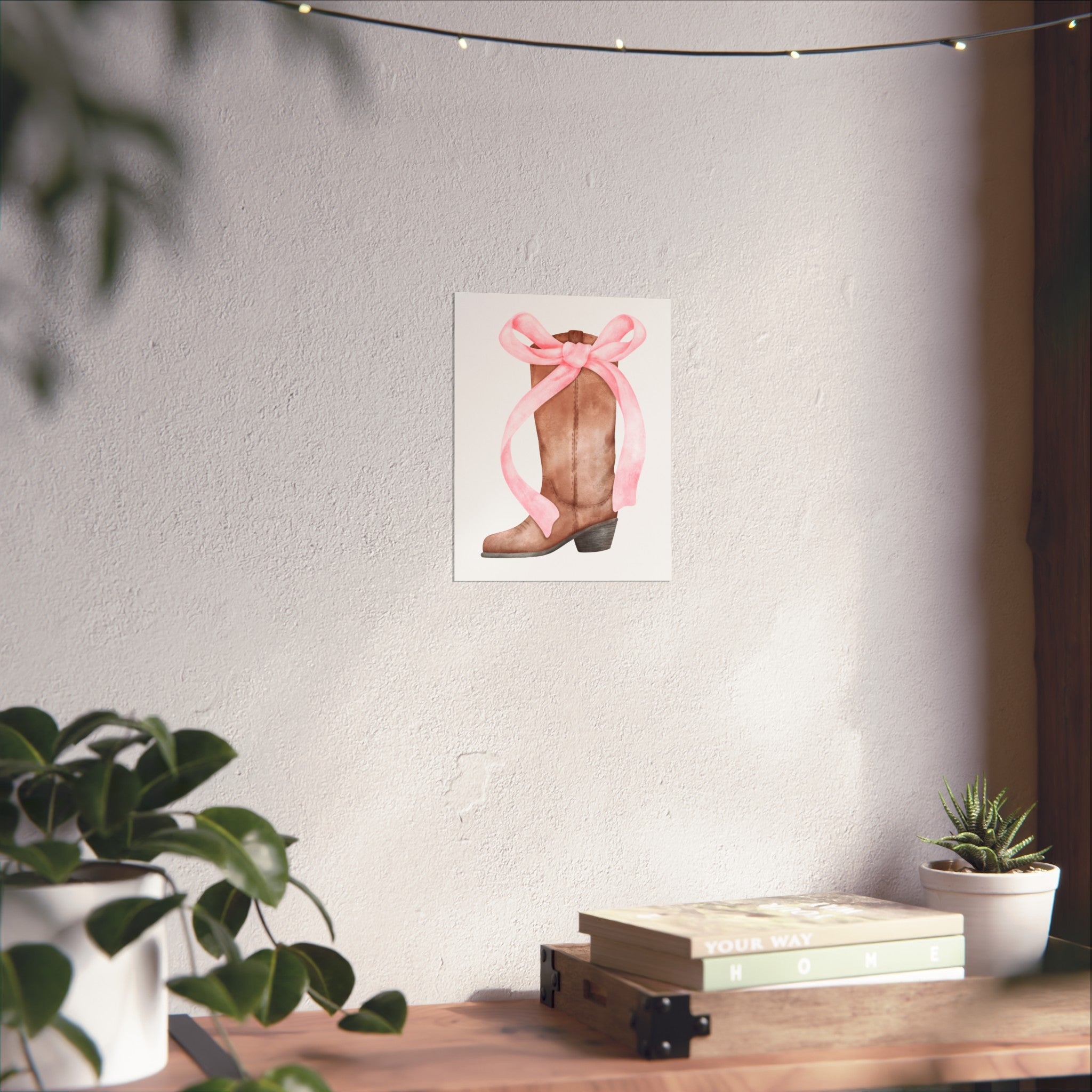 Cowgirl Coquette Bow Poster