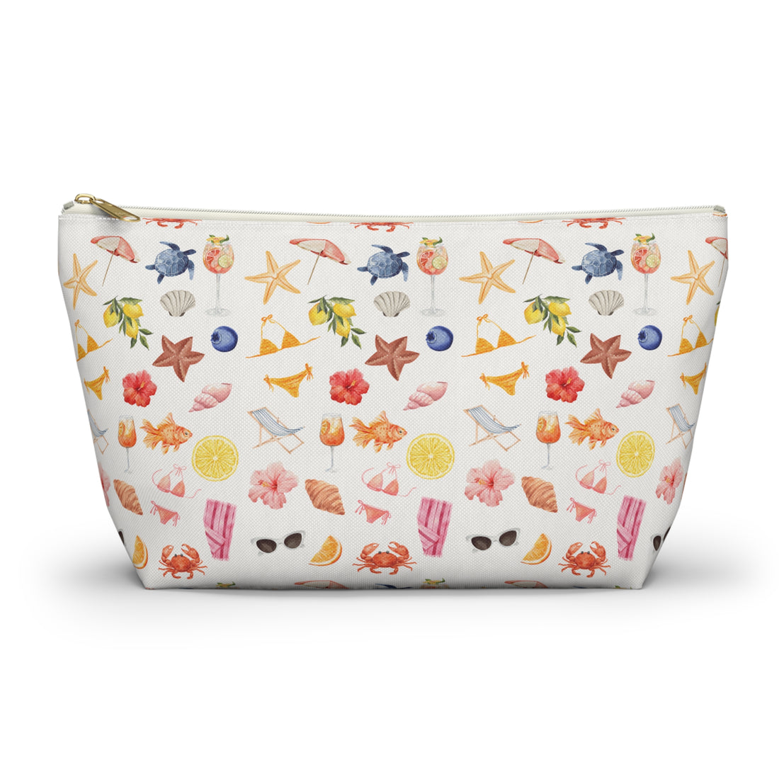 Customizable Beach-Themed Accessory/Makeup Pouch