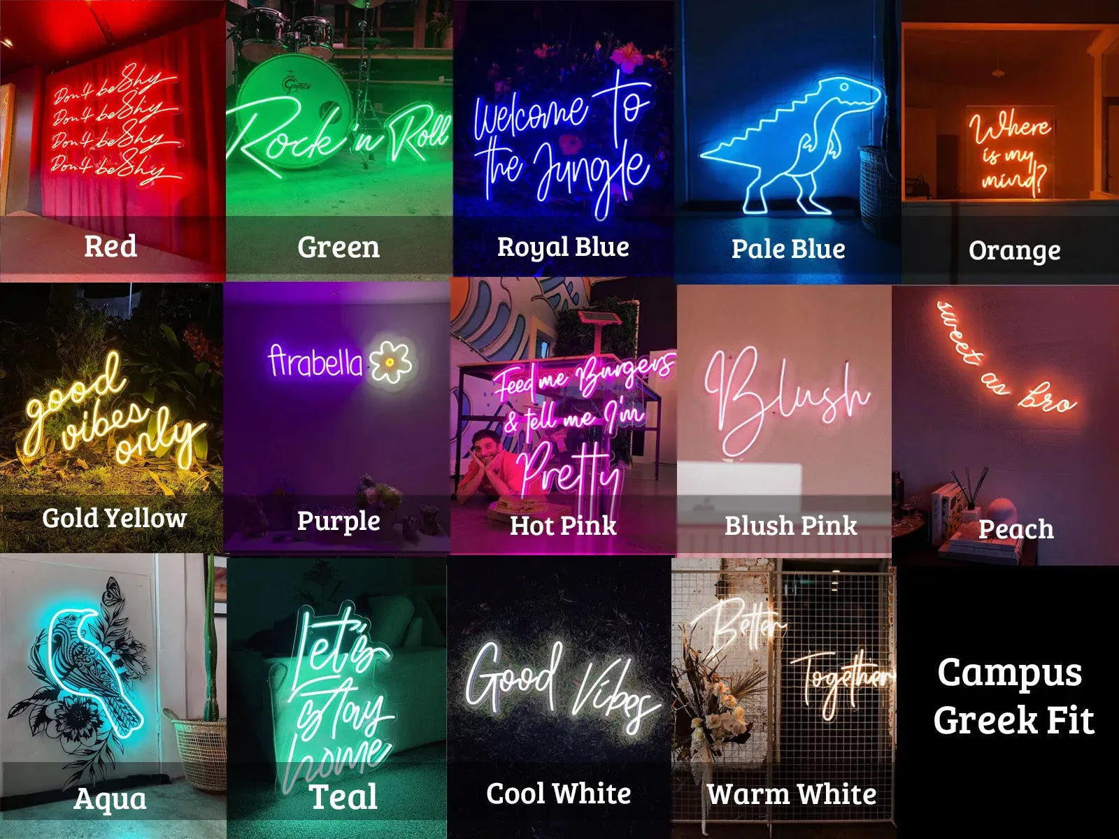 Alpha Chi Omega Greek Letters LED Neon Sign w/ Dimmer