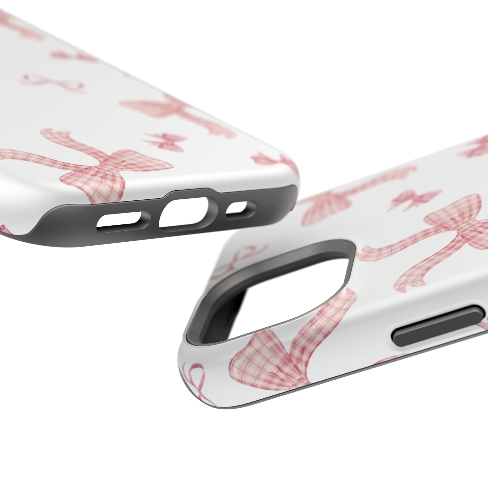 Customizable: Gingham Chic Bow Pattern Phone Case