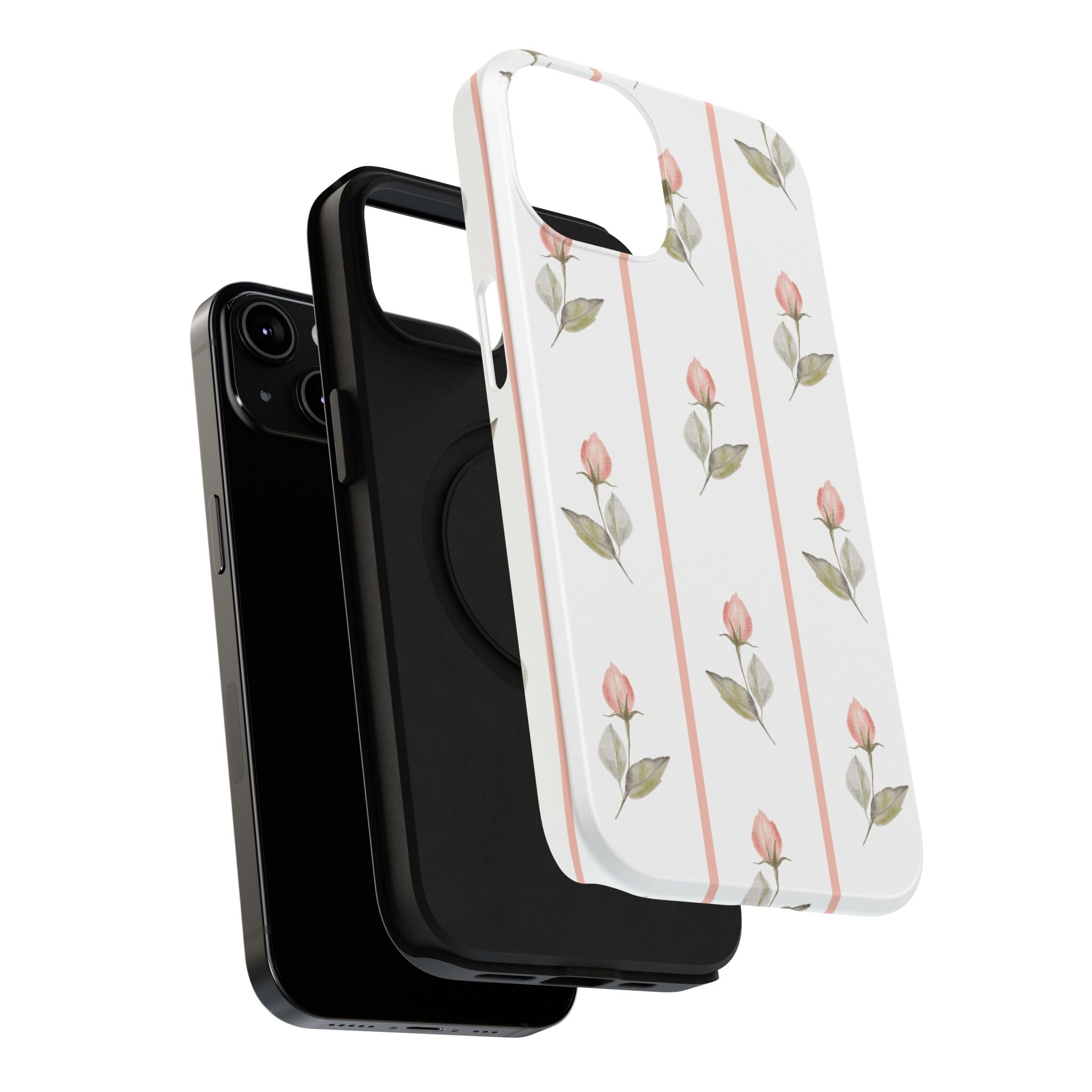 Customizable: Floral Impact-Resistant Phone Case, Chic Phone Cover