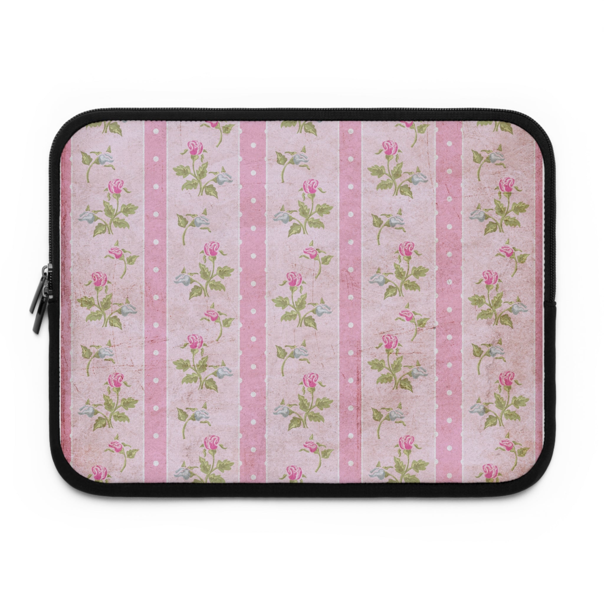 Floral Laptop Sleeve - Vintage Rose Design, Computer Carry Case, Laptop Bag, Floral Tech Accessory, Unique Gift for Her