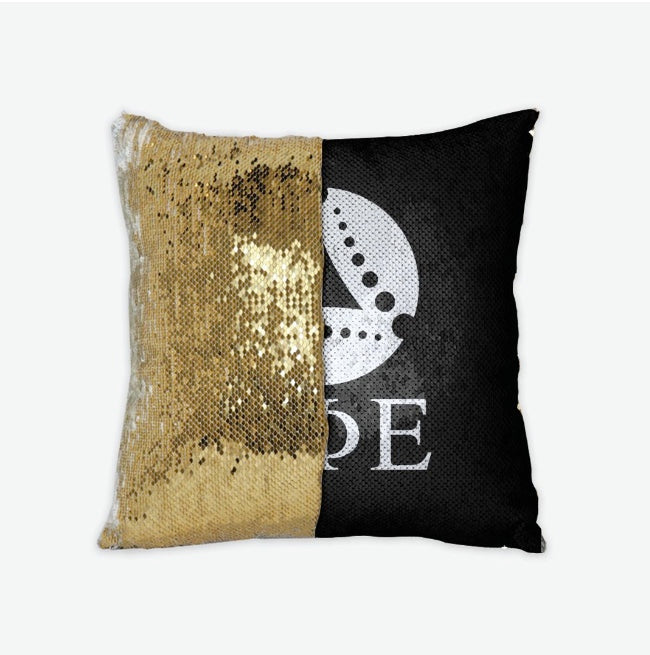 Delta Phi Epsilon Sequin Pillow Cover
