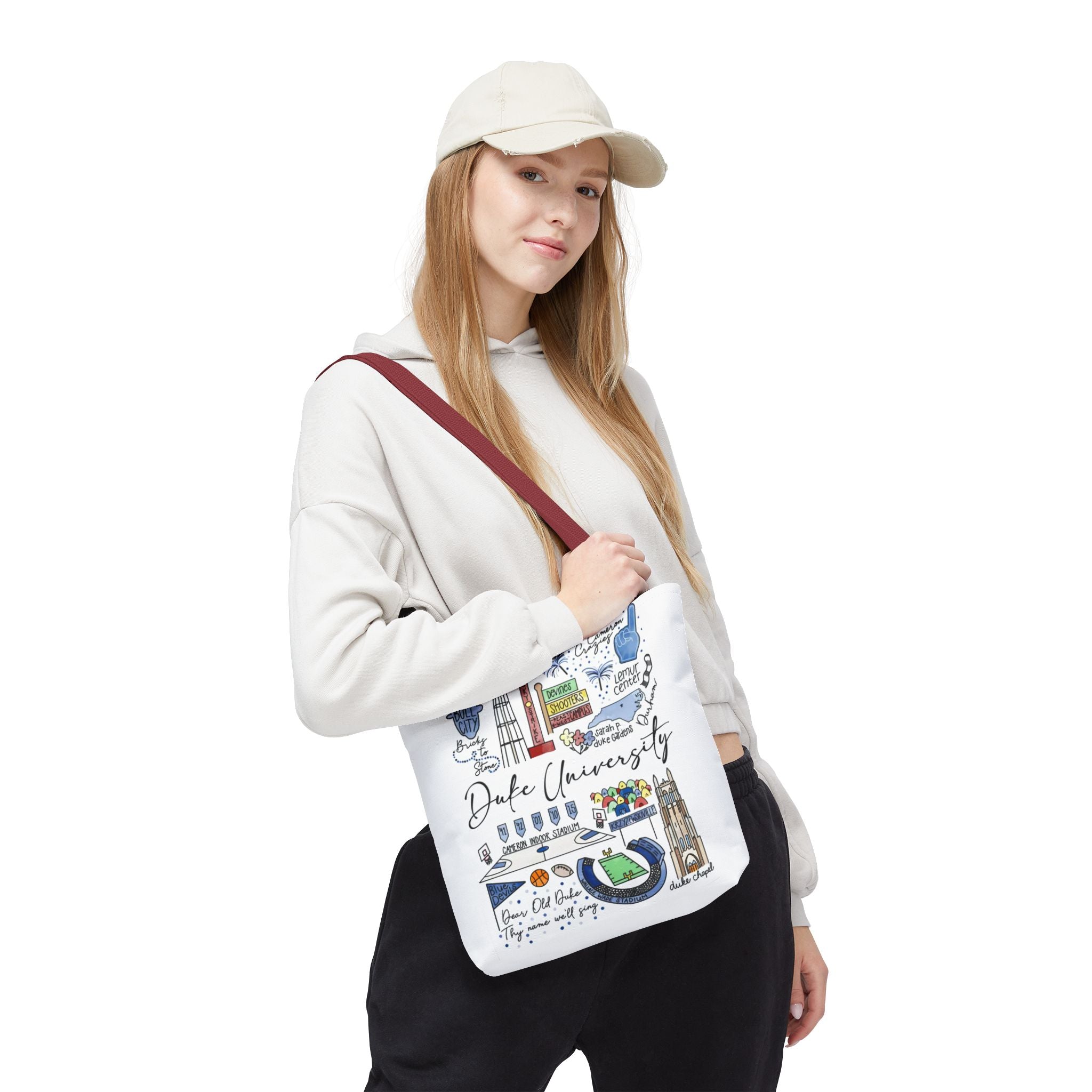 Duke University Tote Bag, College Spirit Bag, Campus Life Accessory, School Pride Gift, Eco-Friendly Shopping Bag