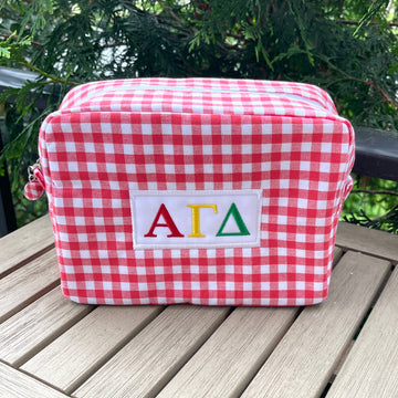 Alpha Gamma Delta Gingham Cosmetic
