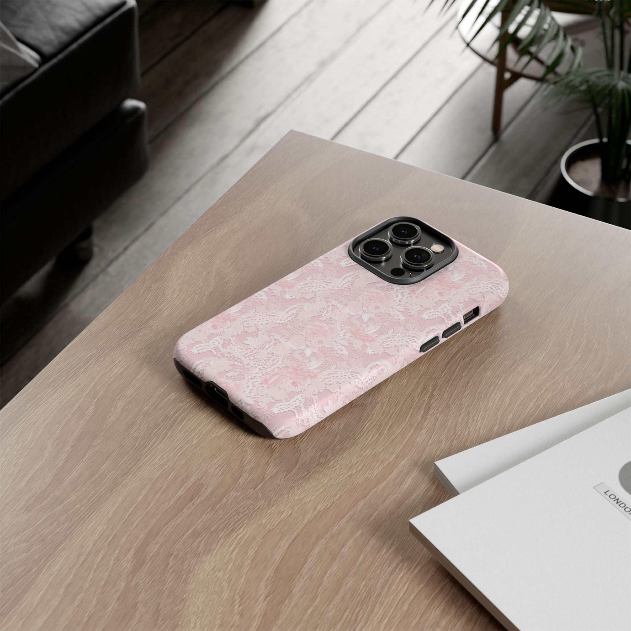Customizable: Pink Floral Phone Case, Stylish Tough Cases, Unique Gift for Her, Cute Phone Accessories, Floral Tech Cover