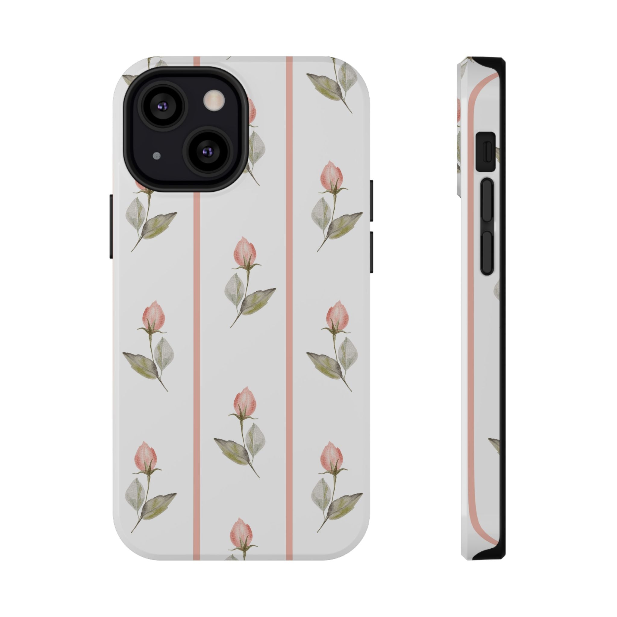 Customizable: Floral Impact-Resistant Phone Case, Chic Phone Cover
