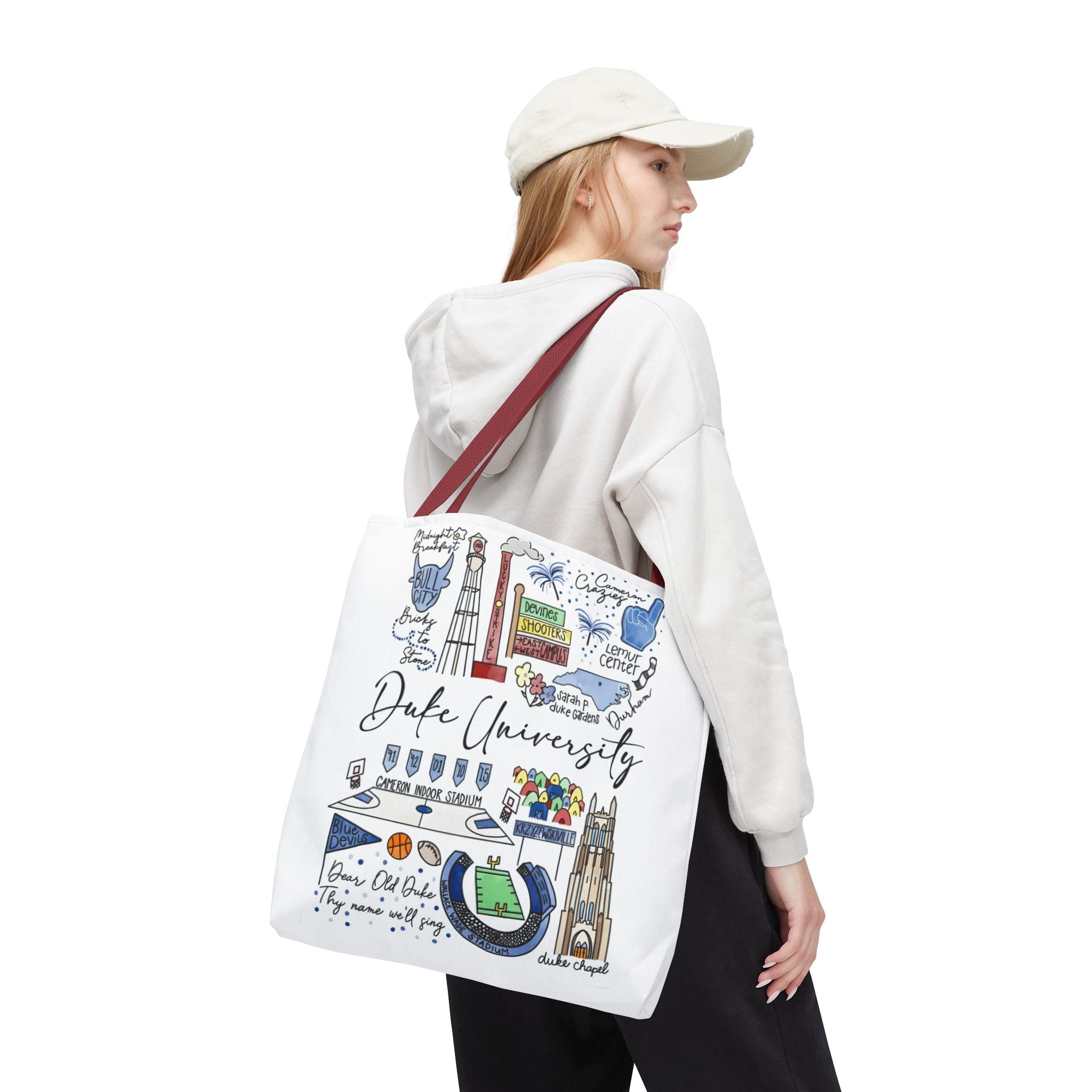 Duke University Tote Bag, College Spirit Bag, Campus Life Accessory, School Pride Gift, Eco-Friendly Shopping Bag