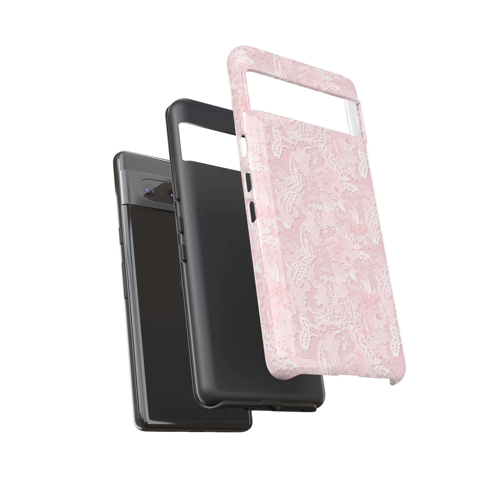 Customizable: Pink Floral Phone Case, Stylish Tough Cases, Unique Gift for Her, Cute Phone Accessories, Floral Tech Cover