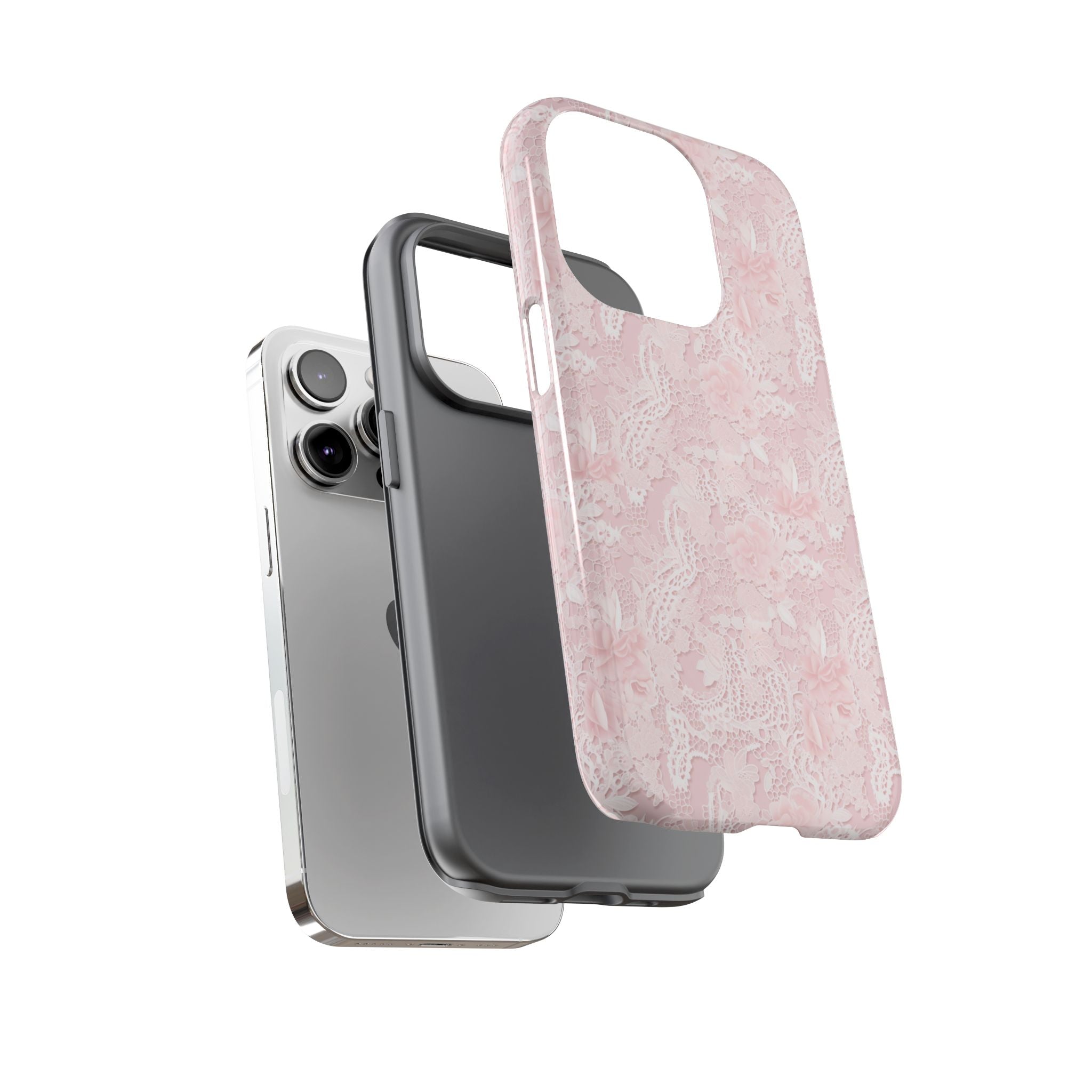 Customizable: Pink Floral Phone Case, Stylish Tough Cases, Unique Gift for Her, Cute Phone Accessories, Floral Tech Cover
