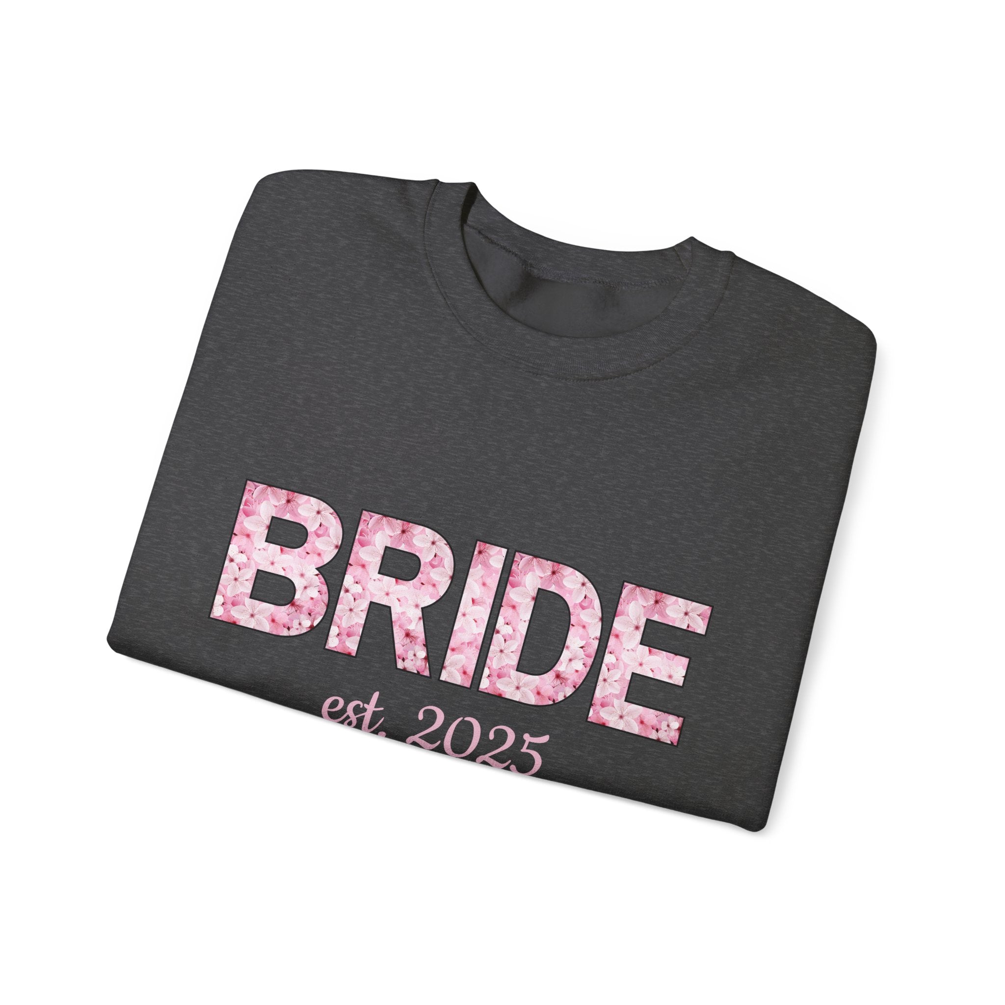 Floral Bride Sweatshirt - Customizable Wedding Date and Name
